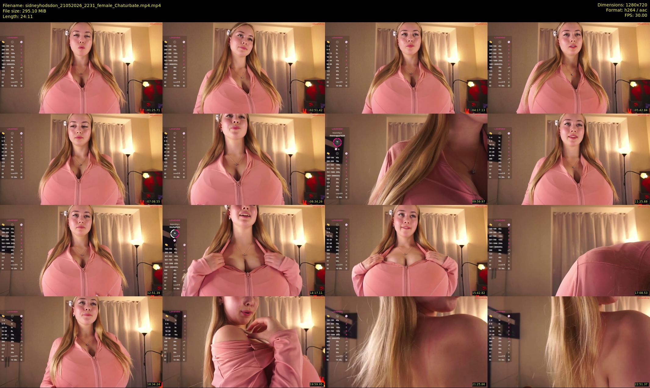 sidneyhodsdon — 25 minute Chaturbate female cam show recording, 720p, May 21, 2026