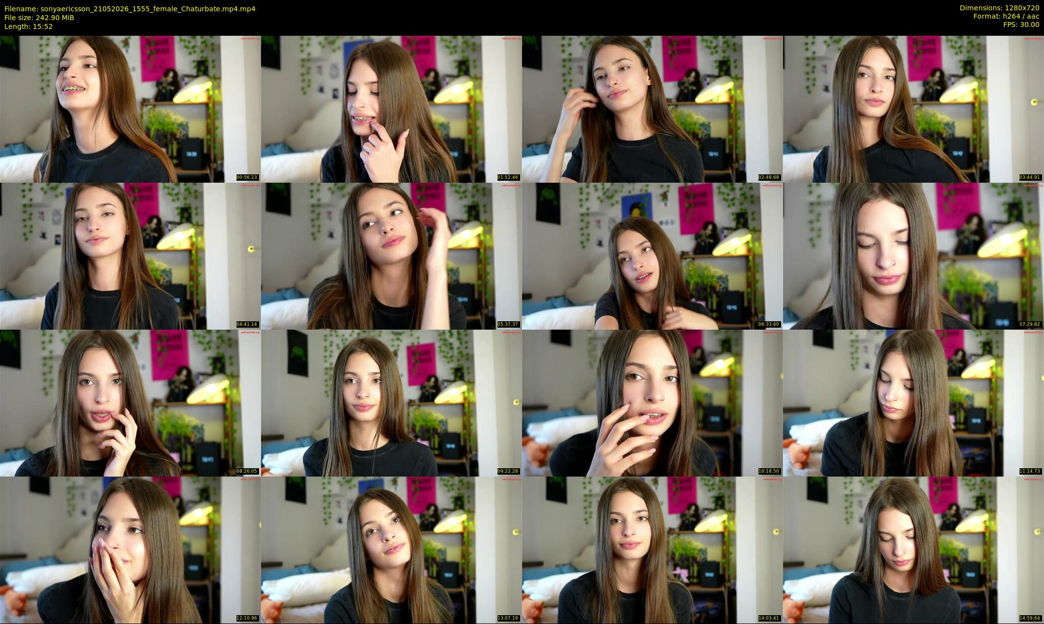 sonyaericsson — 16 minute Chaturbate female cam show recording, 720p, May 21, 2026