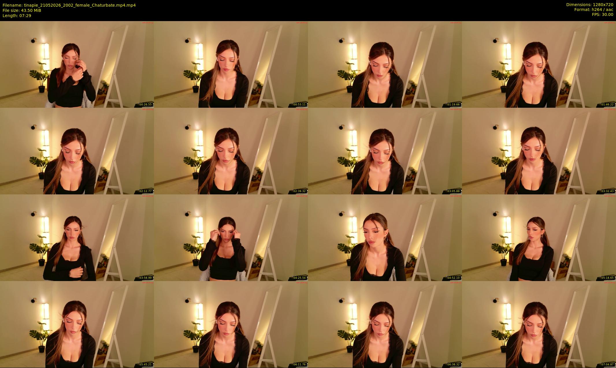 tinapie — 8 minute Chaturbate female cam show recording, 720p, May 21, 2026