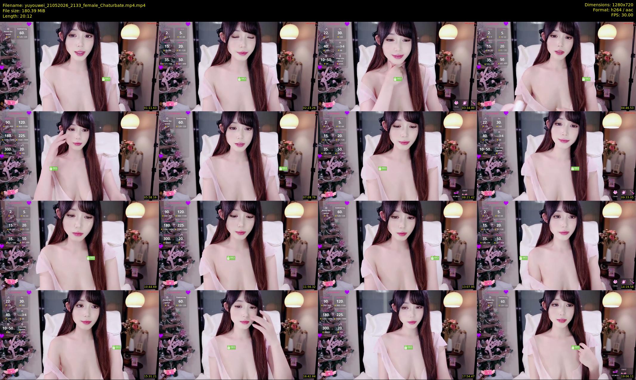 yuyouwei — 21 minute Chaturbate female cam show recording, 720p, May 21, 2026
