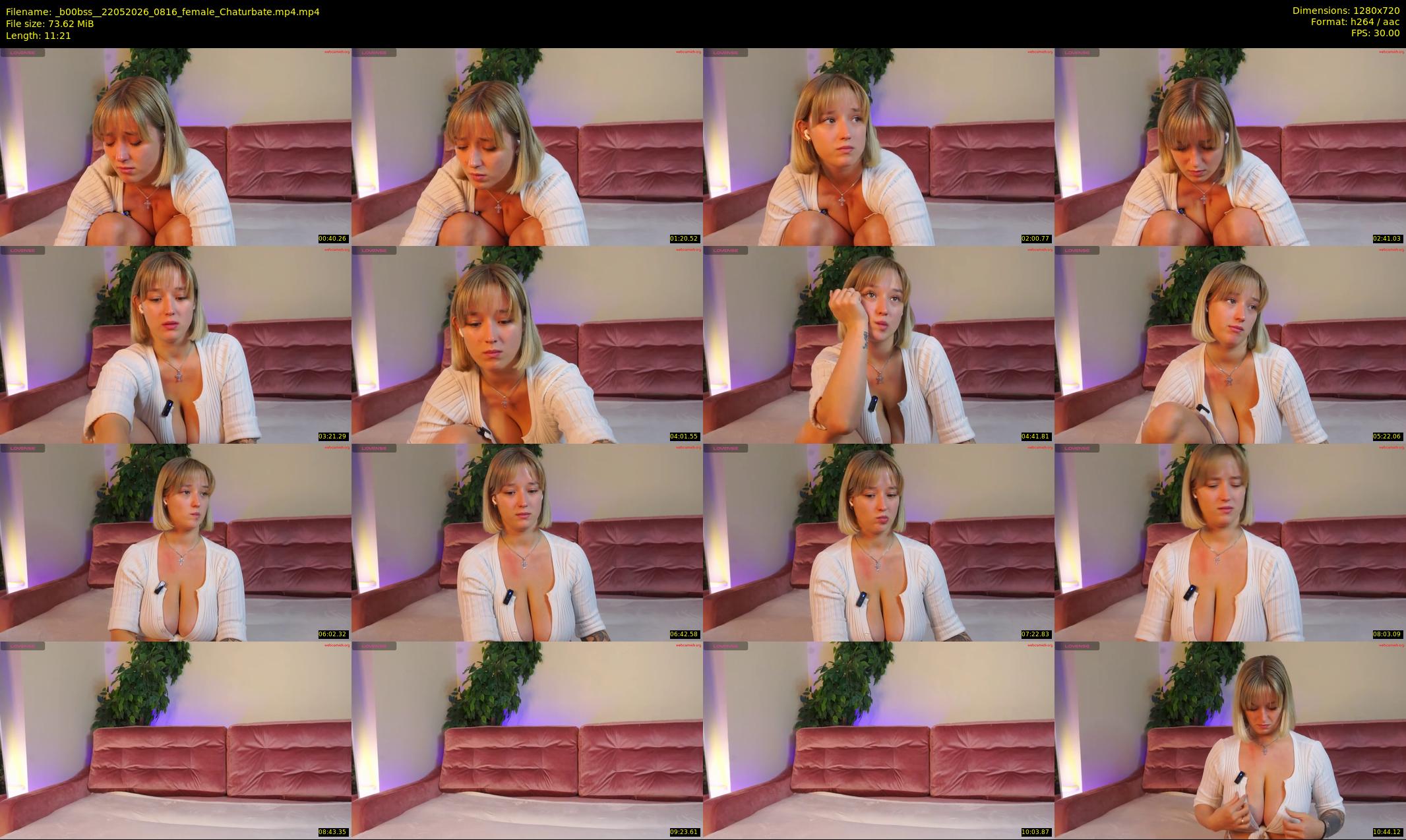 _b00bss_ — 12 minute Chaturbate female cam show recording, 720p, May 22, 2026