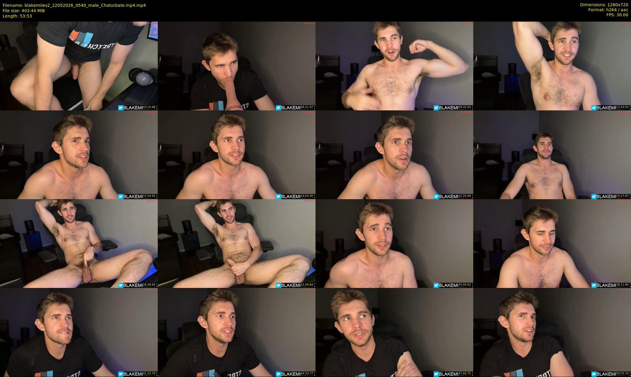 blakemiles2 — 54 minute Chaturbate male cam show recording, 720p, May 22, 2026