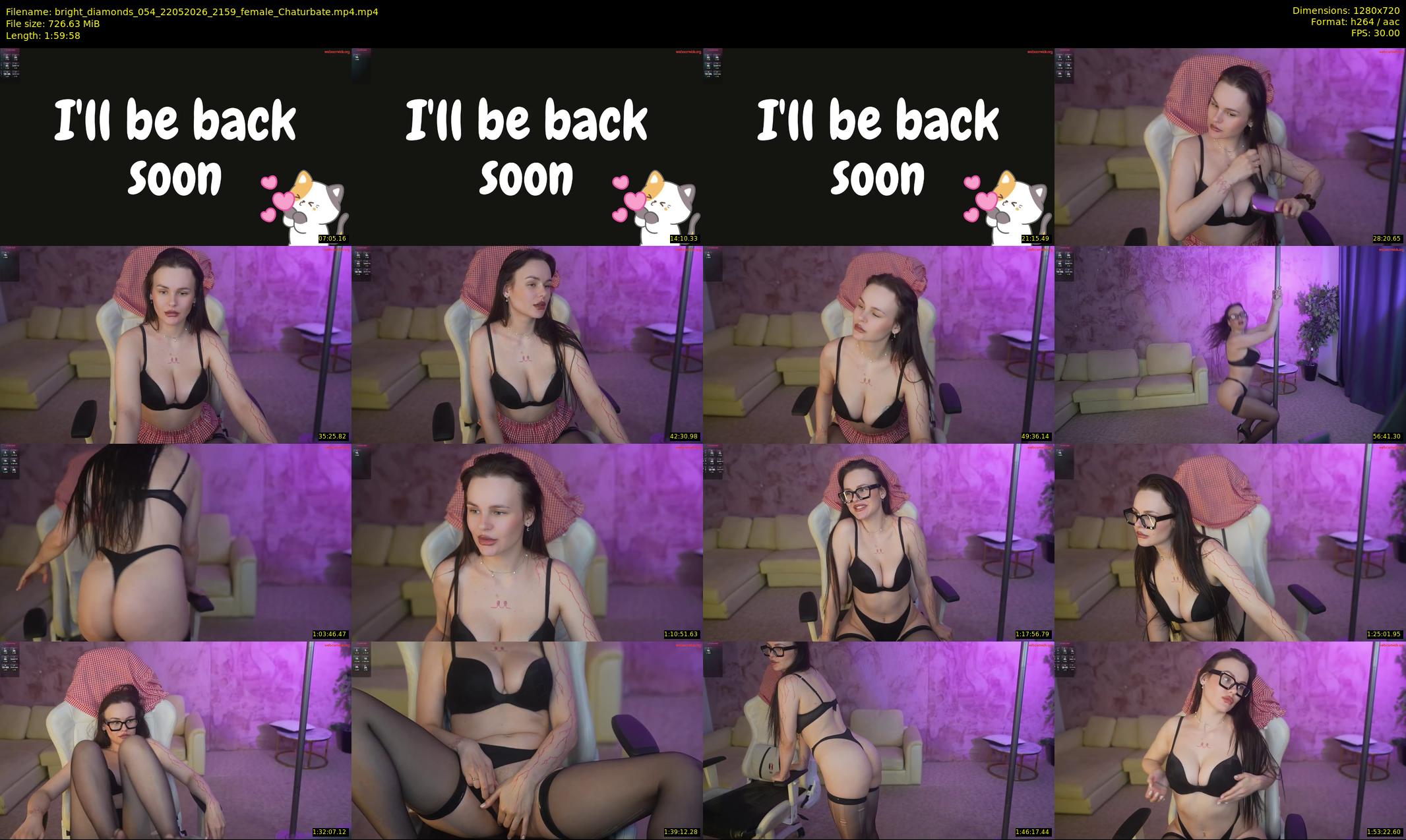bright_diamonds_054 — 120 minute Chaturbate couple cam show recording, 720p, May 22, 2026