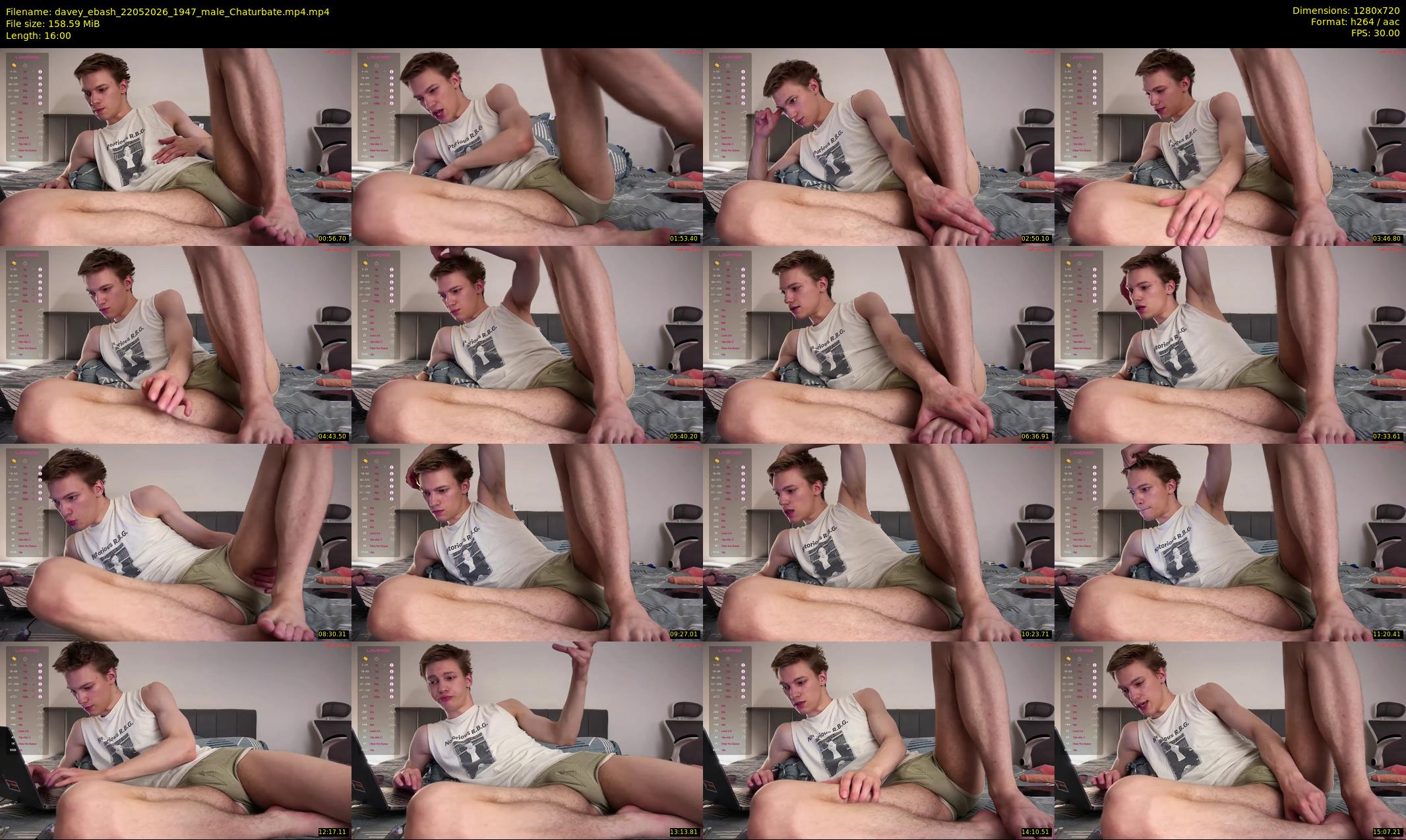 davey_ebash — 16 minute Chaturbate male cam show recording, 720p, May 22, 2026