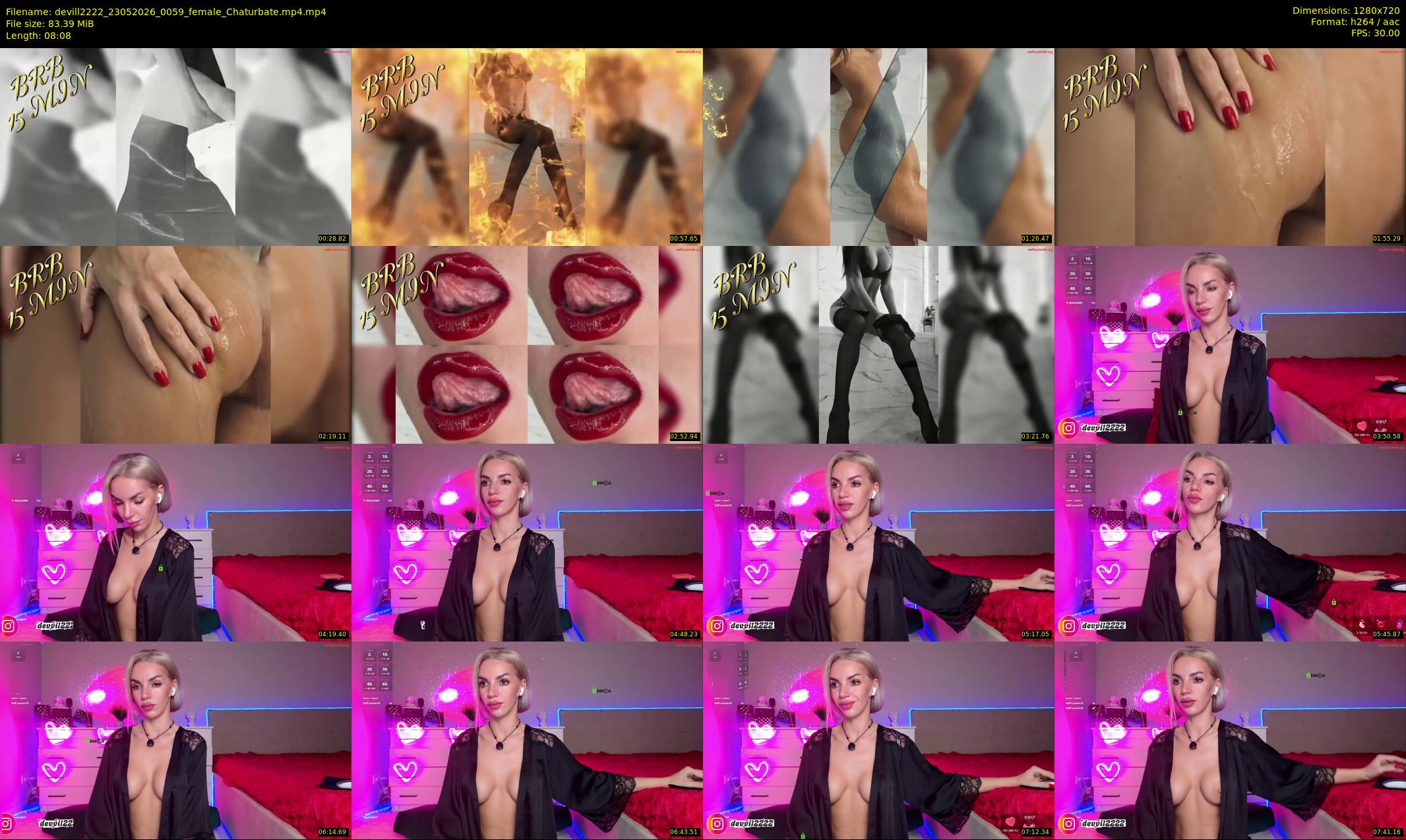 devill2222 — 9 minute Chaturbate female cam show recording, 720p, May 23, 2026
