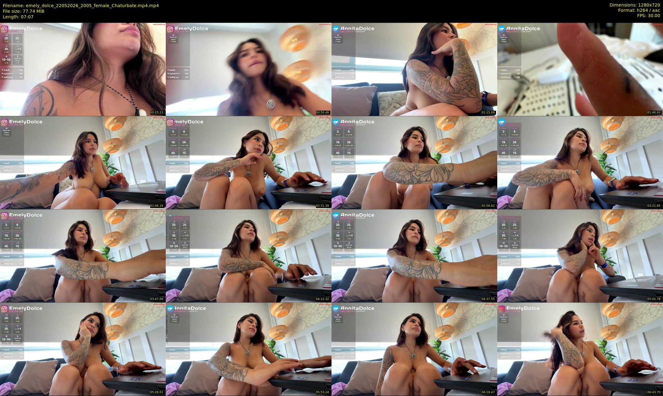 emely_dolce — 8 minute Chaturbate female cam show recording, 720p, May 22, 2026