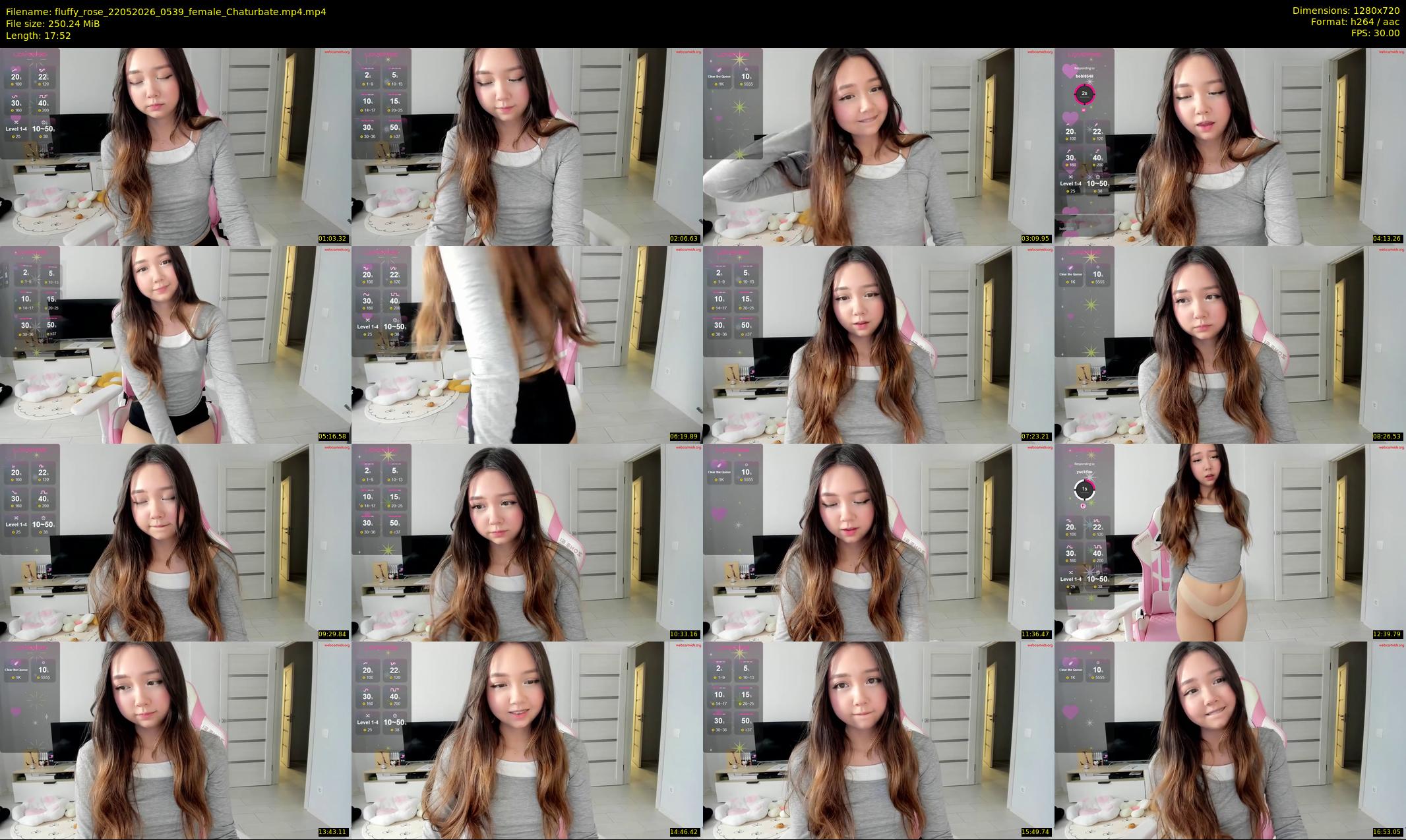 fluffy_rose — 18 minute Chaturbate female cam show recording, 720p, May 22, 2026