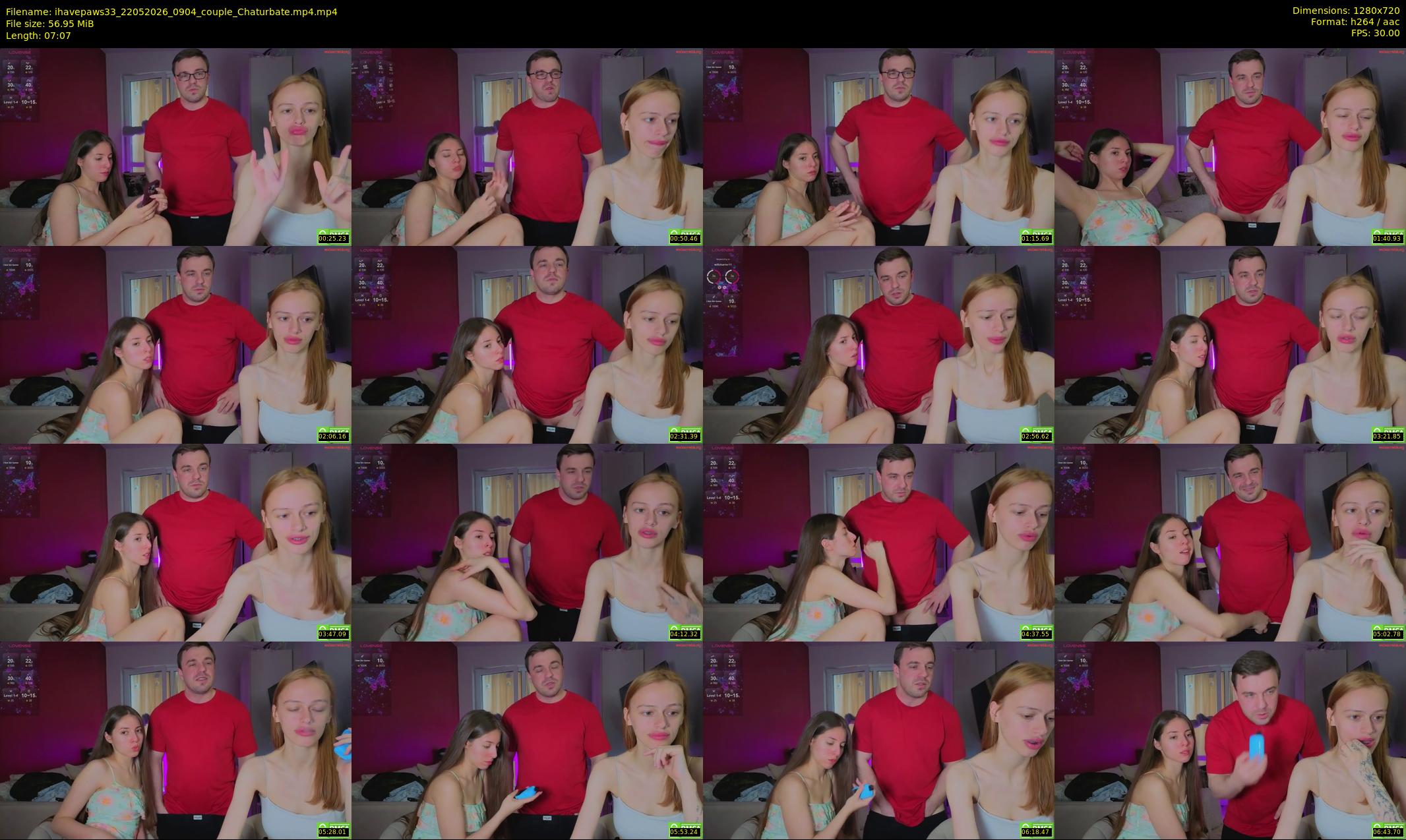 ihavepaws33 — 8 minute Chaturbate couple cam show recording, 720p, May 22, 2026