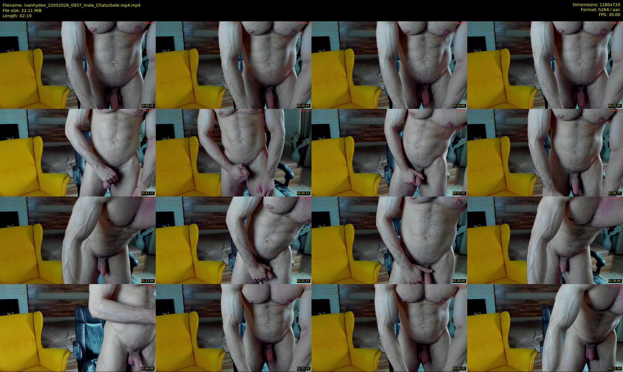 ivanhydee — 3 minute Chaturbate male cam show recording, 720p, May 22, 2026