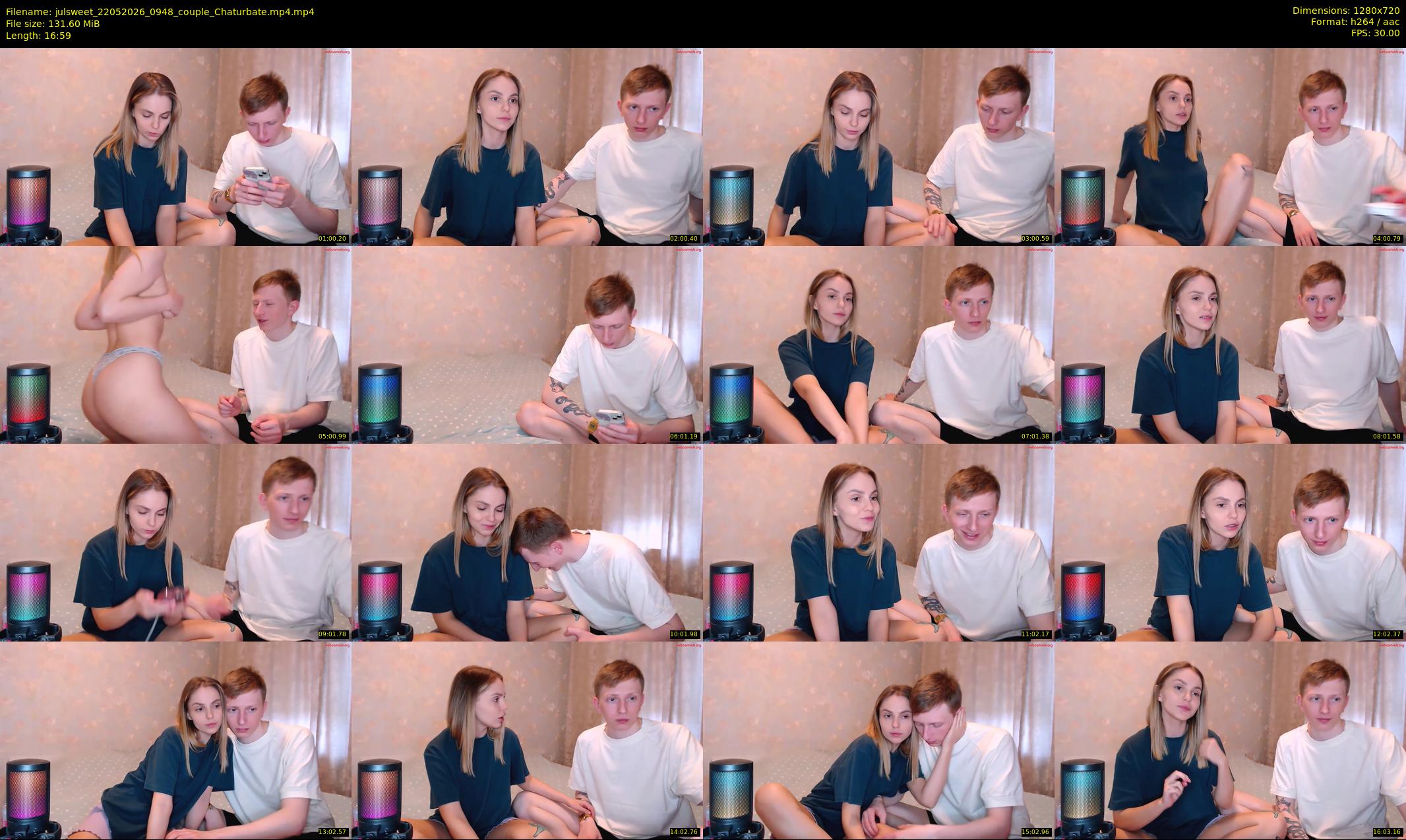 julsweet — 17 minute Chaturbate male cam show recording, 720p, May 22, 2026