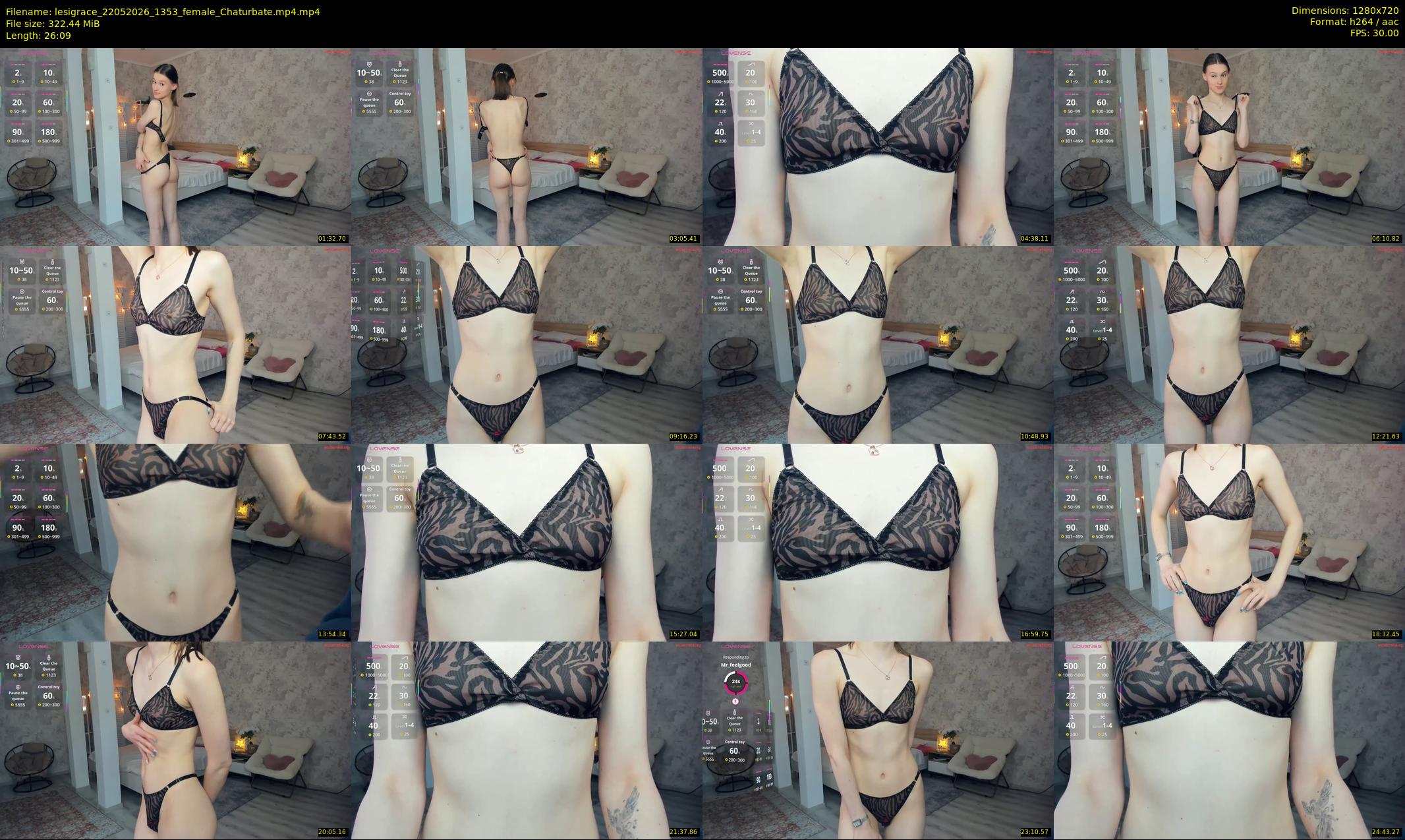 lesigrace — 27 minute Chaturbate female cam show recording, 720p, May 22, 2026