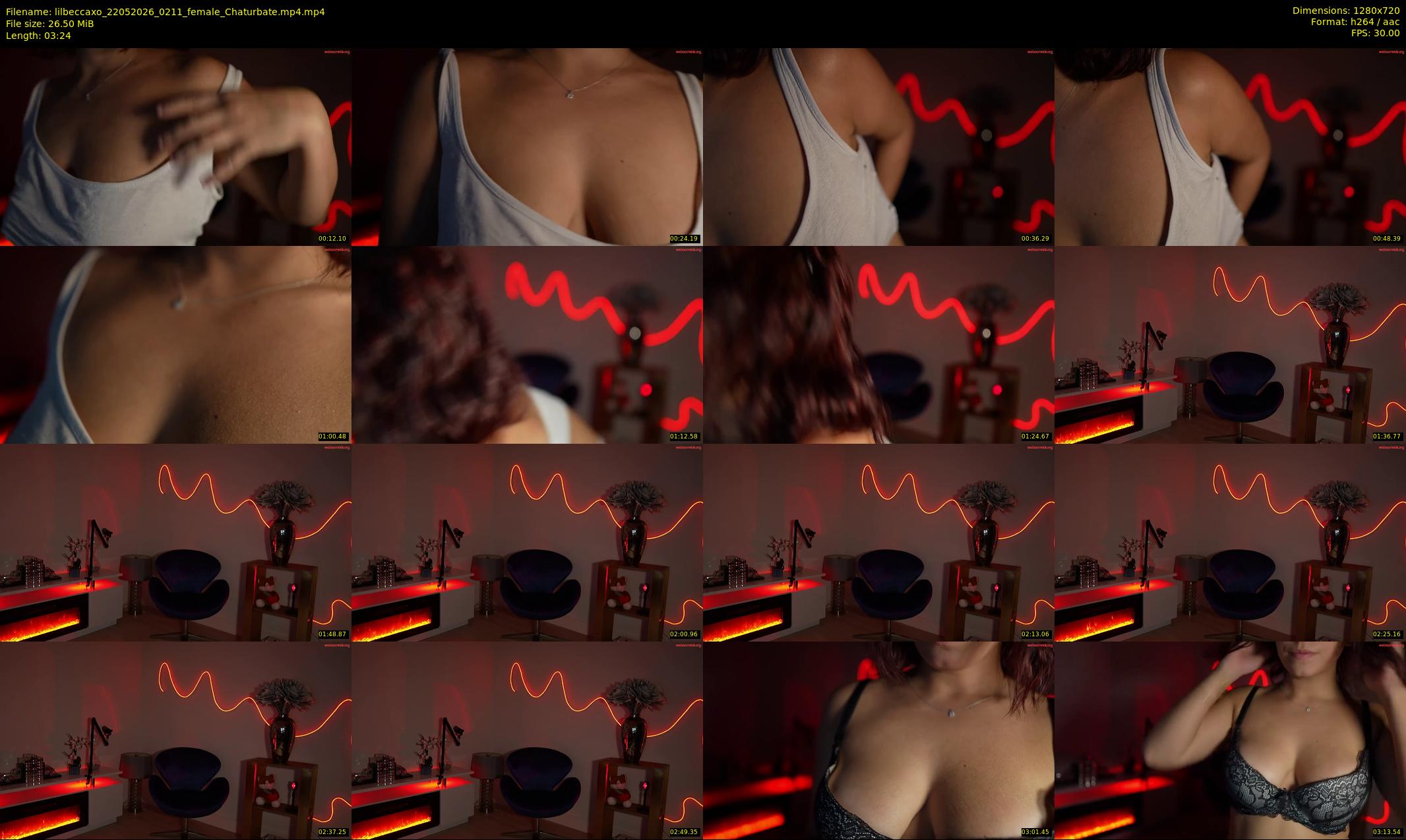 lilbeccaxo — 4 minute Chaturbate female cam show recording, 720p, May 22, 2026