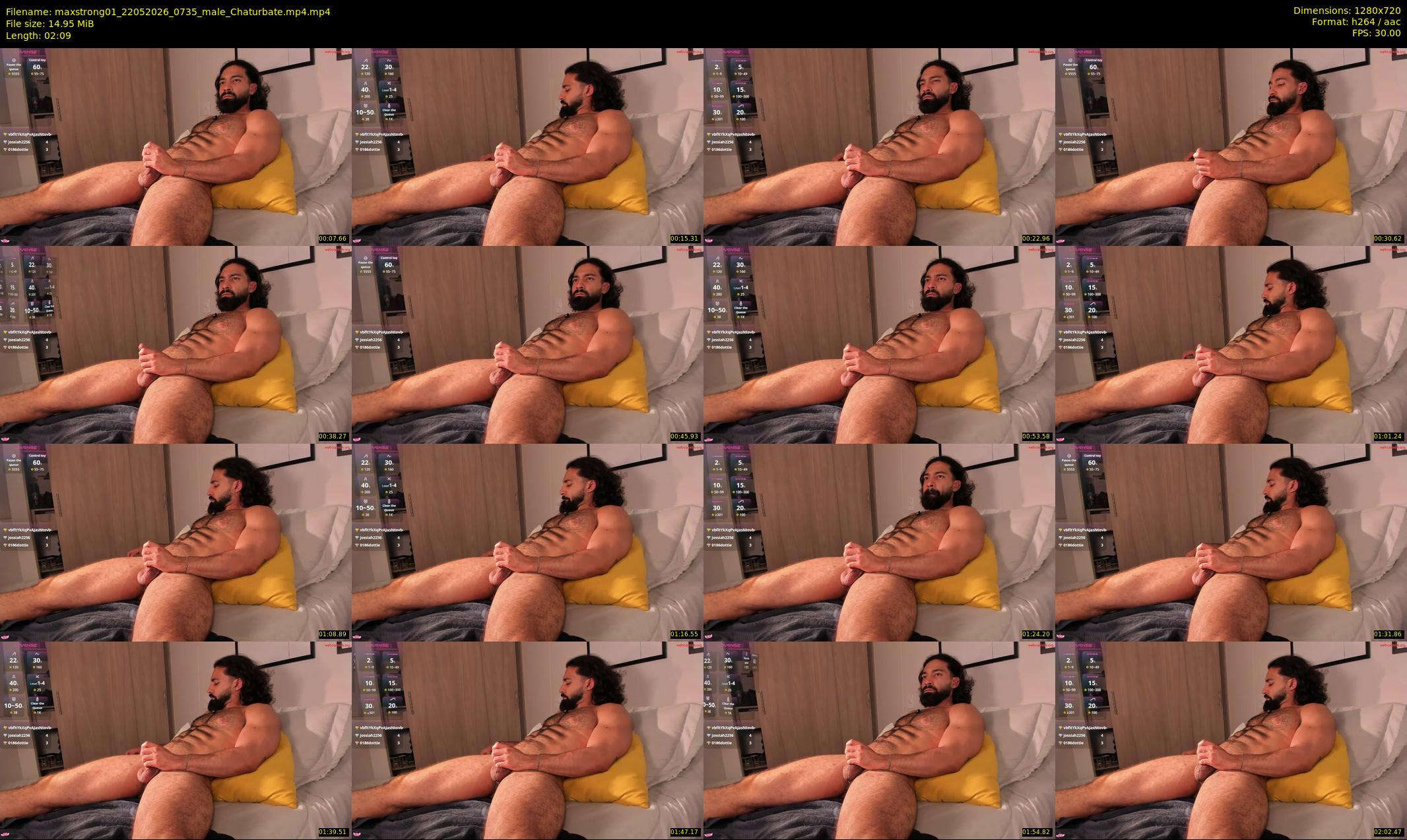 maxstrong01 — 3 minute Chaturbate male cam show recording, 720p, May 22, 2026