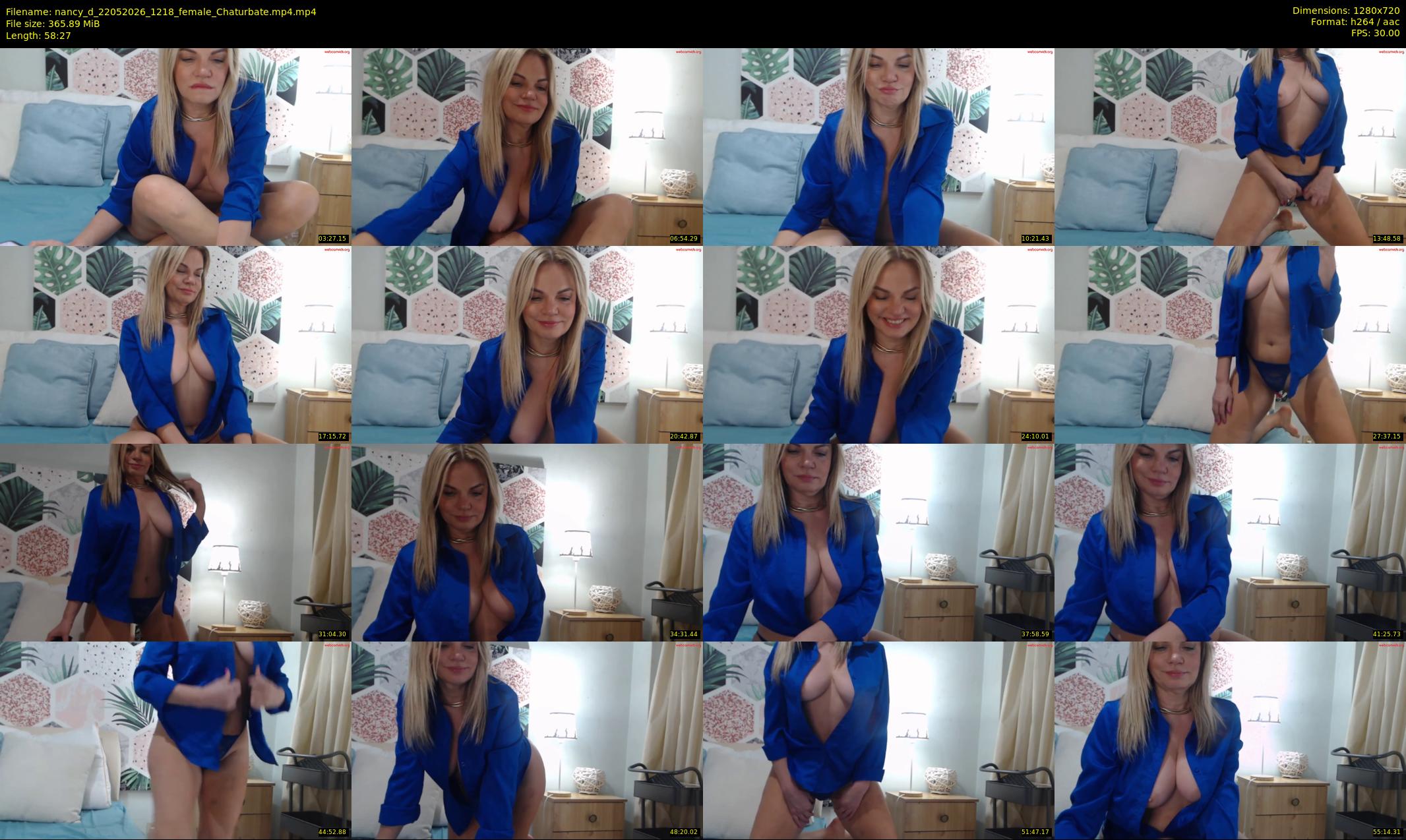 nancy_d — 59 minute Chaturbate female cam show recording, 720p, May 22, 2026