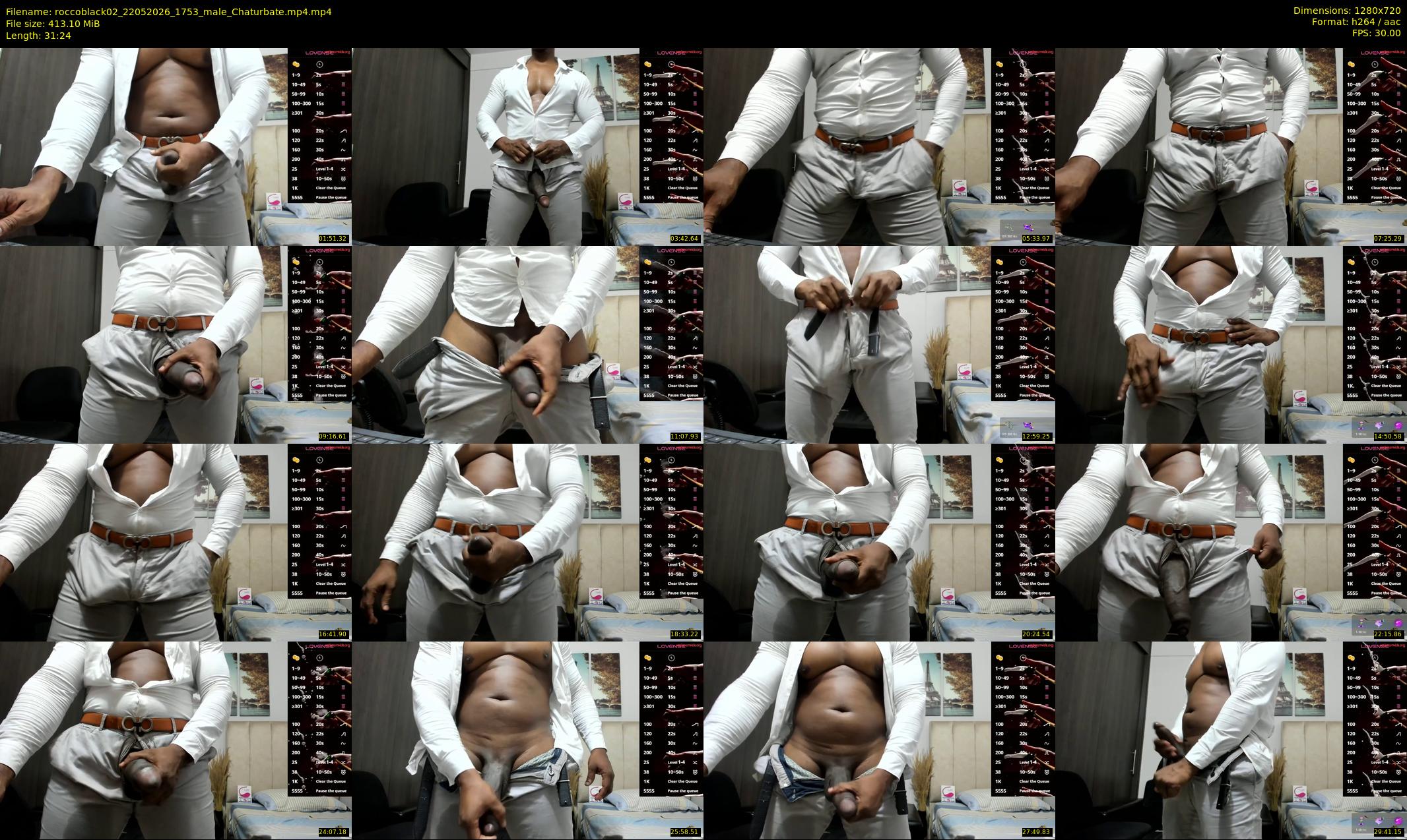 roccoblack02 — 32 minute Chaturbate male cam show recording, 720p, May 22, 2026