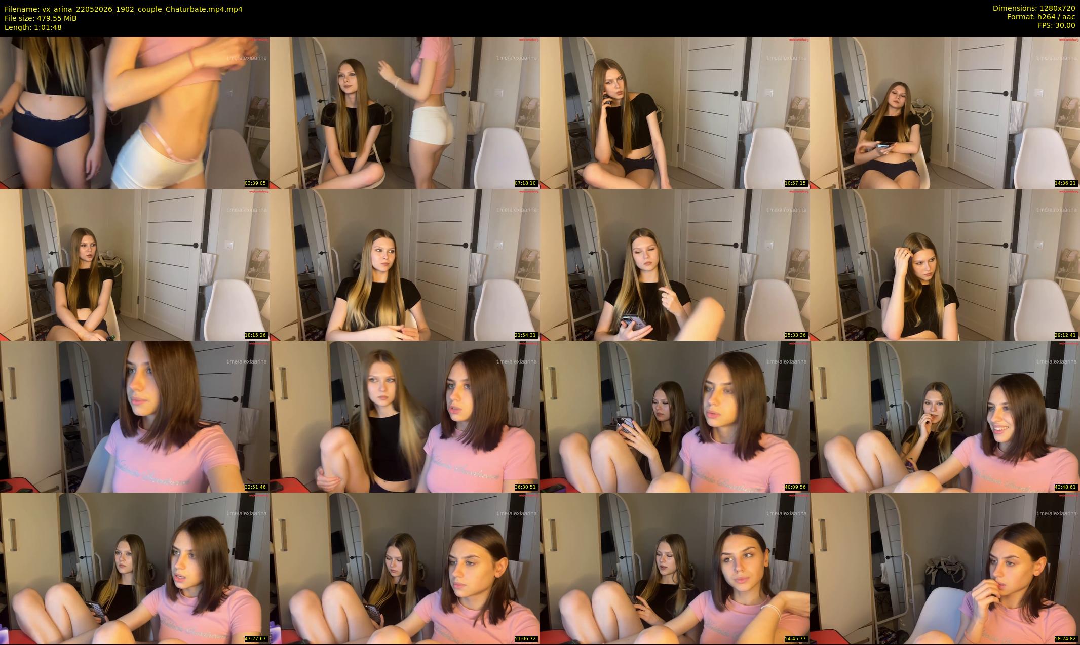 vx_arina — 62 minute Chaturbate female cam show recording, 720p, May 22, 2026