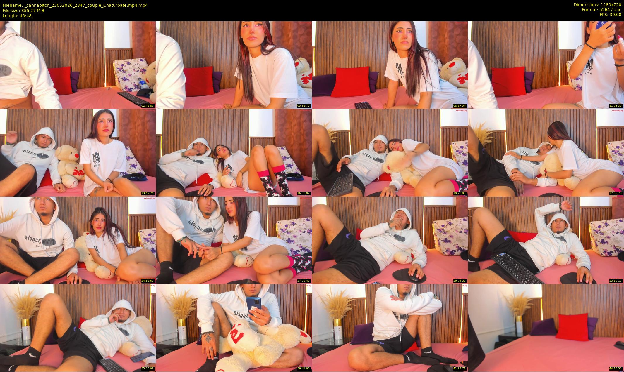 _cannabitch — 47 minute Chaturbate couple cam show recording, 720p, May 23, 2026