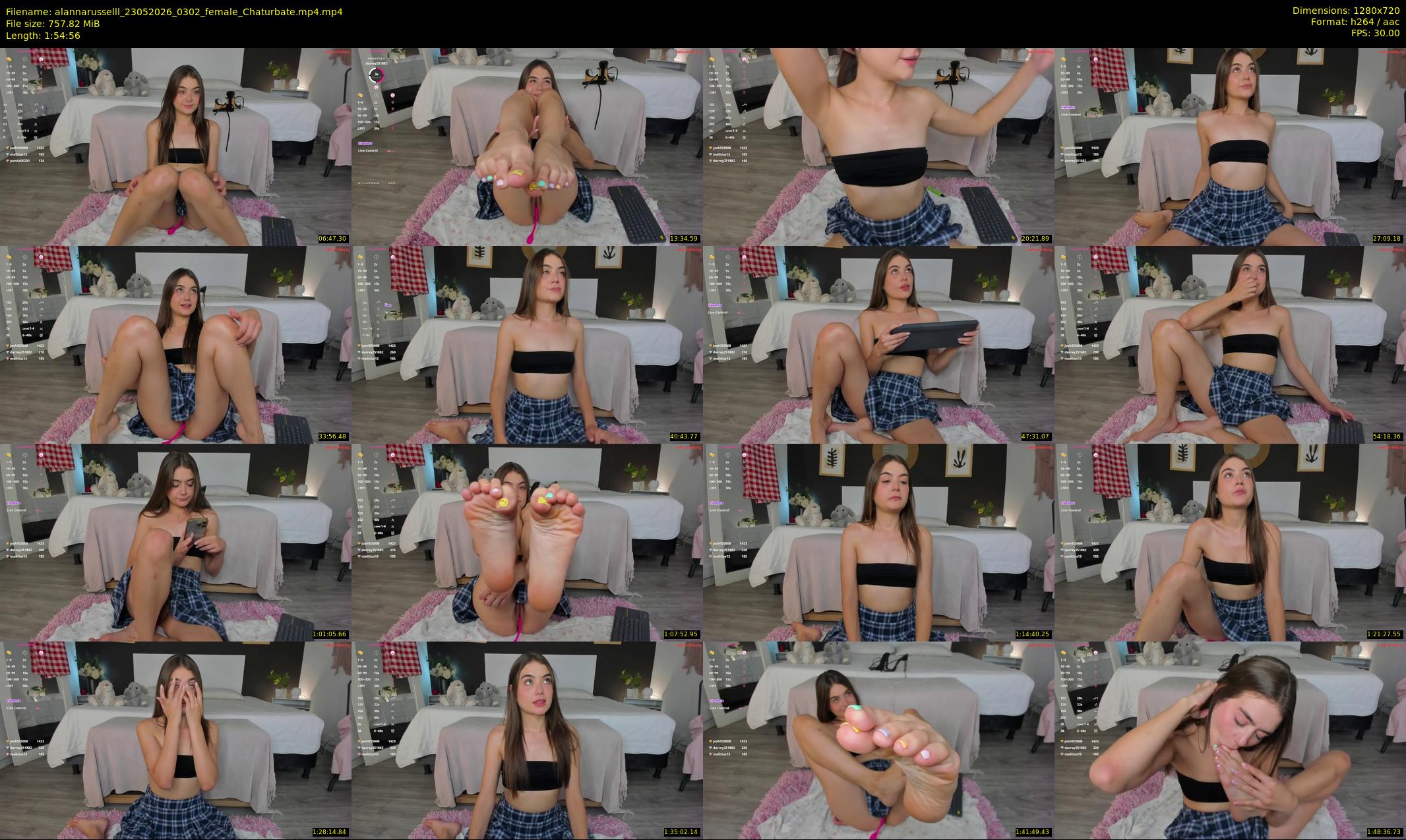 alannarusselll — 115 minute Chaturbate female cam show recording, 720p, May 23, 2026