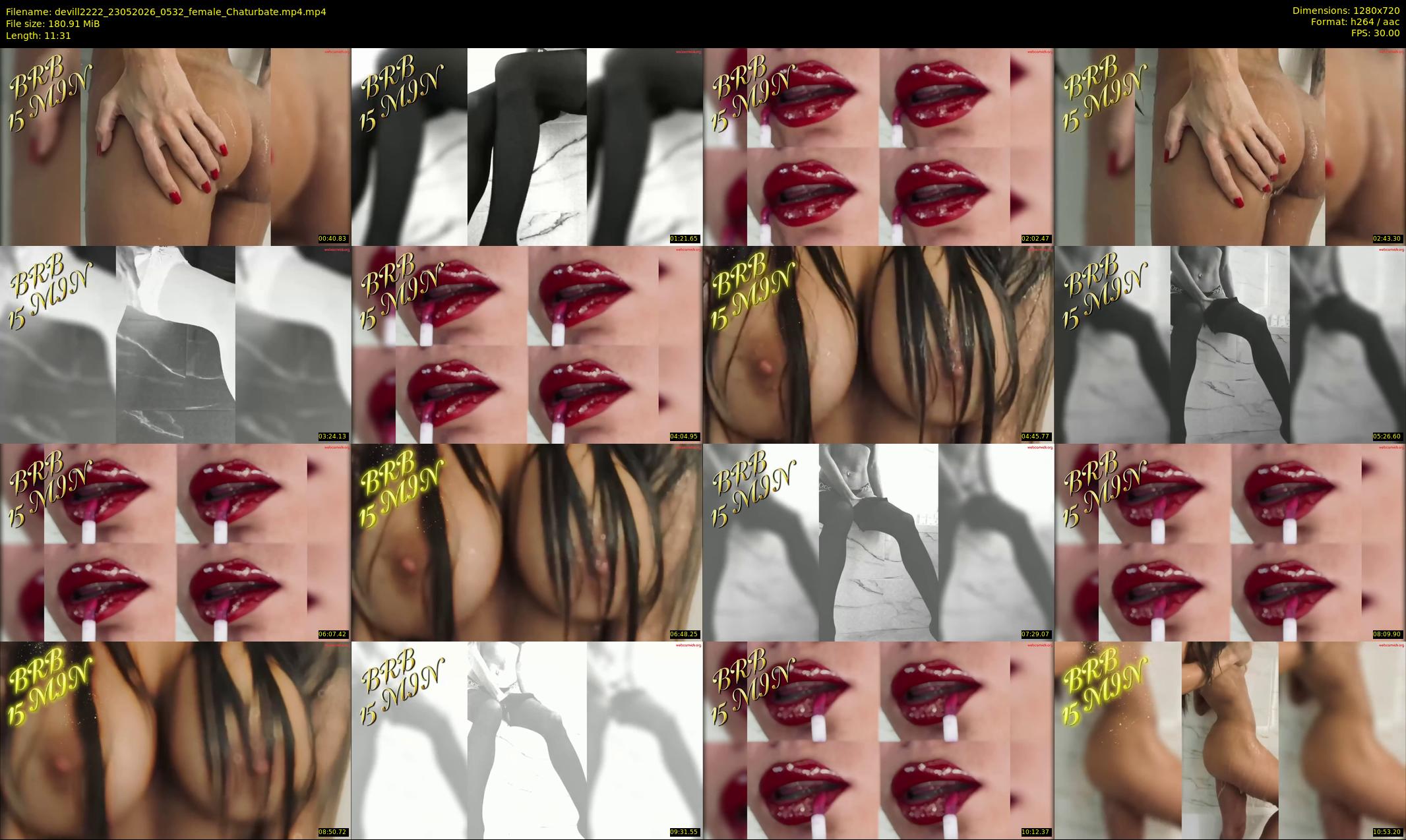devill2222 — 12 minute Chaturbate female cam show recording, 720p, May 23, 2026