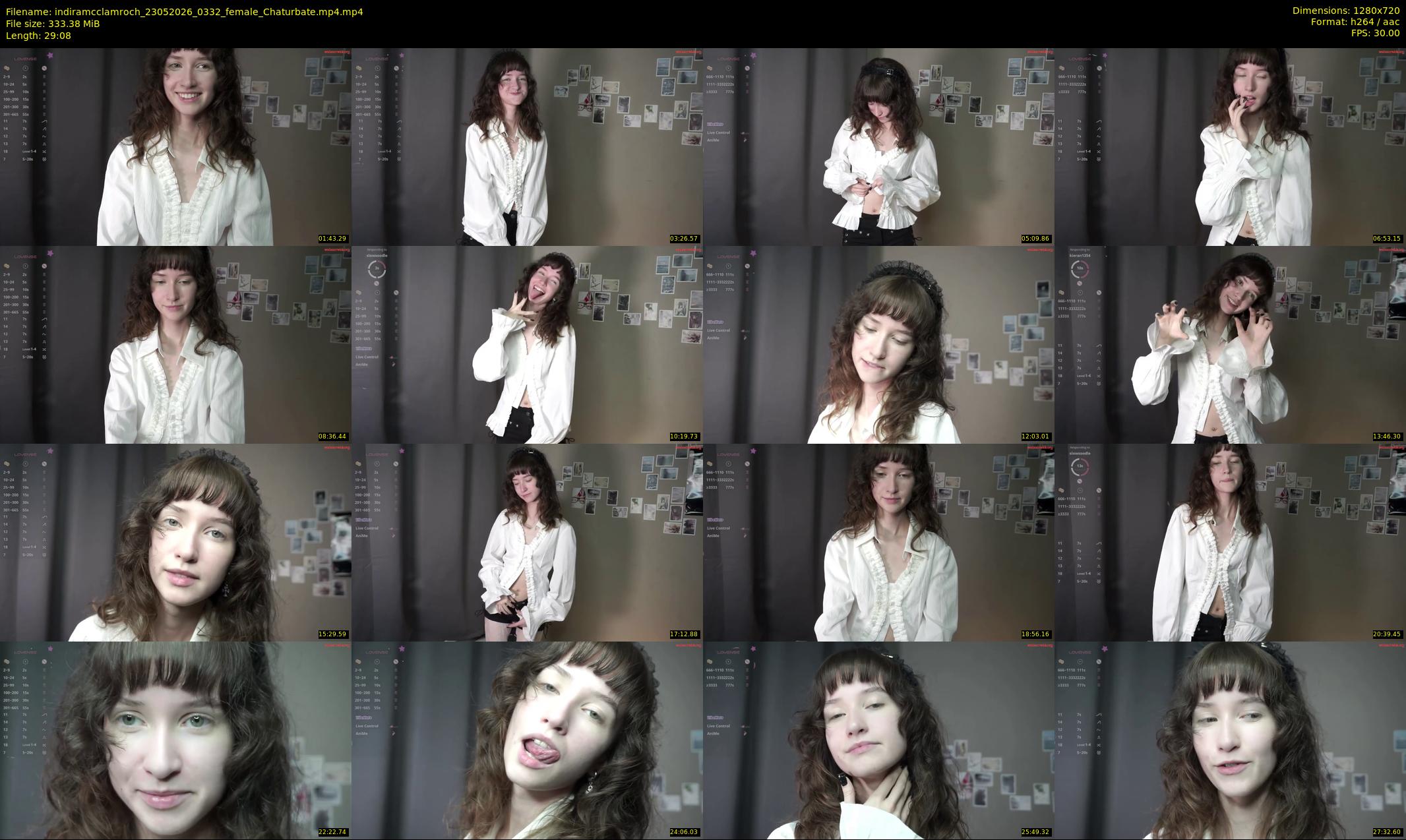 indiramcclamroch — 30 minute Chaturbate female cam show recording, 720p, May 23, 2026