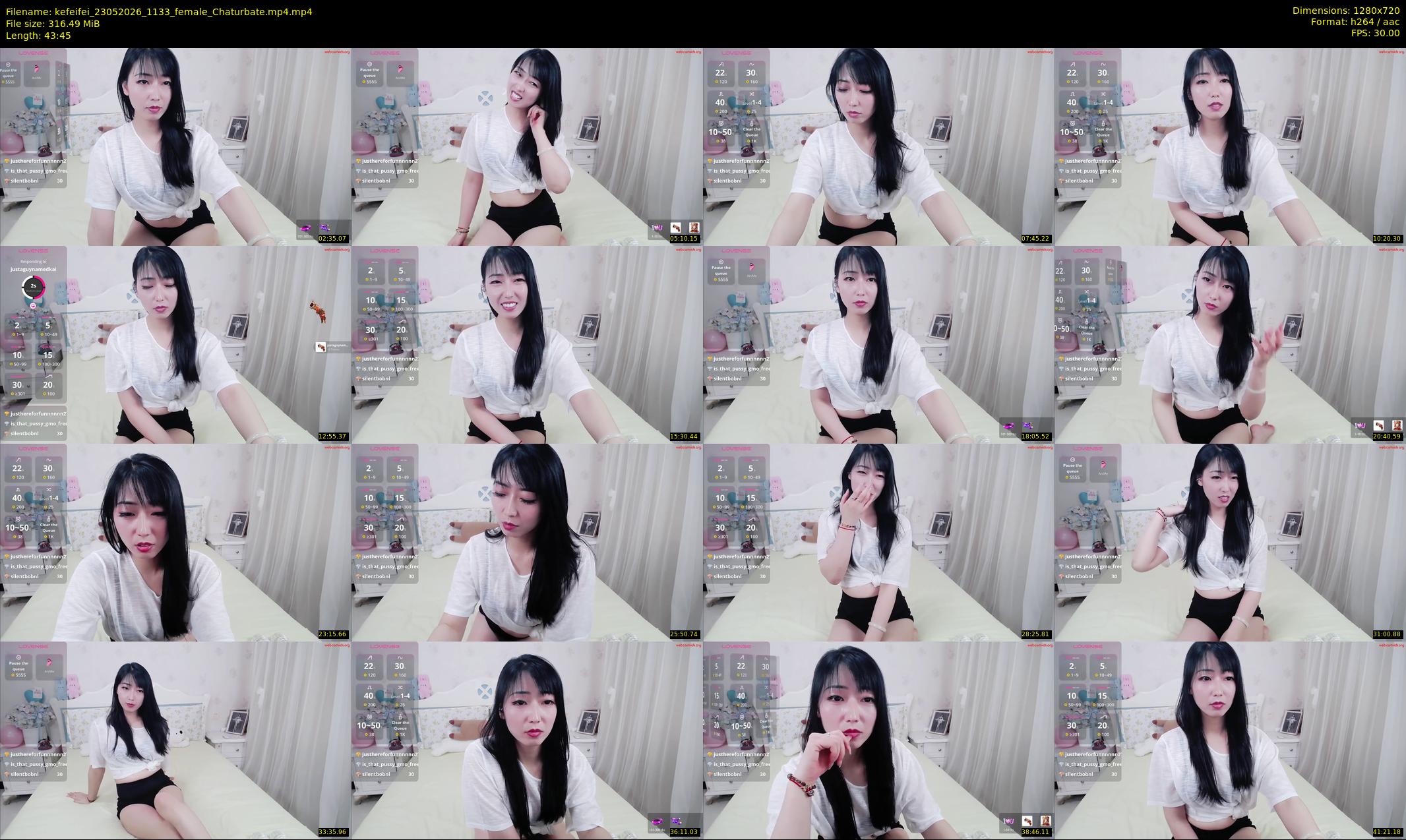 kefeifei — 44 minute Chaturbate female cam show recording, 720p, May 23, 2026