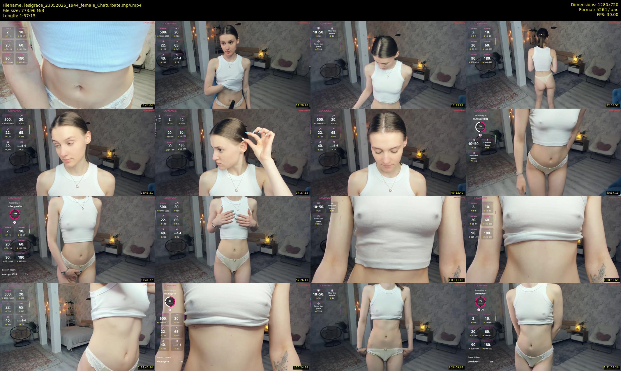 lesigrace — 98 minute Chaturbate female cam show recording, 720p, May 23, 2026