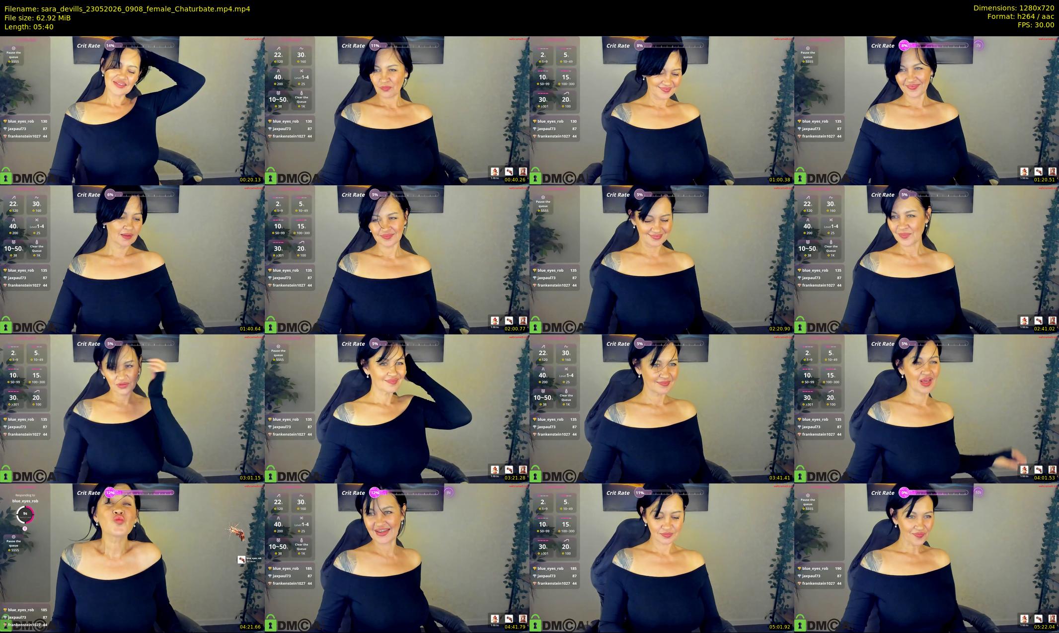 sara_devills — 6 minute Chaturbate female cam show recording, 720p, May 23, 2026