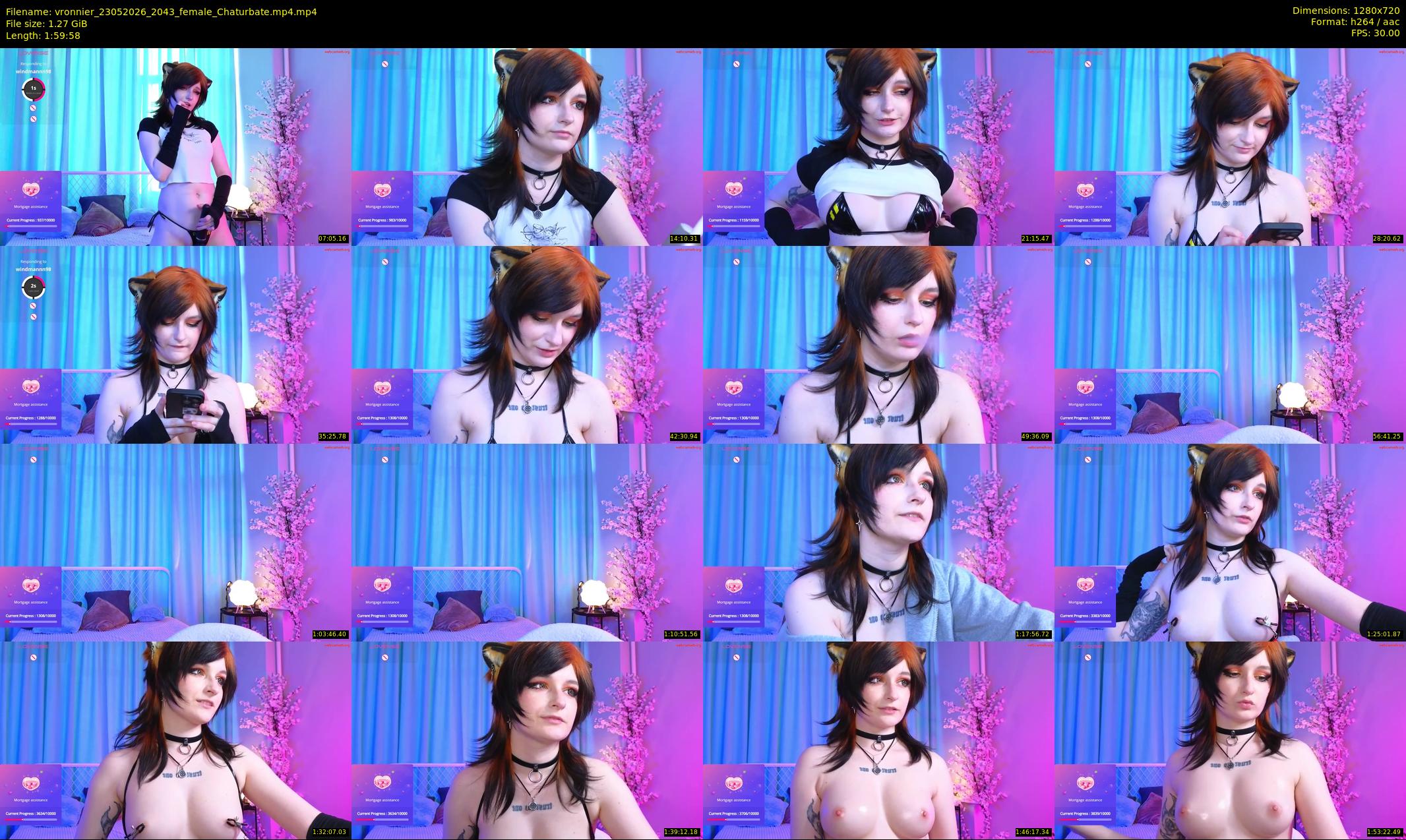 vronnier — 120 minute Chaturbate female cam show recording, 720p, May 23, 2026