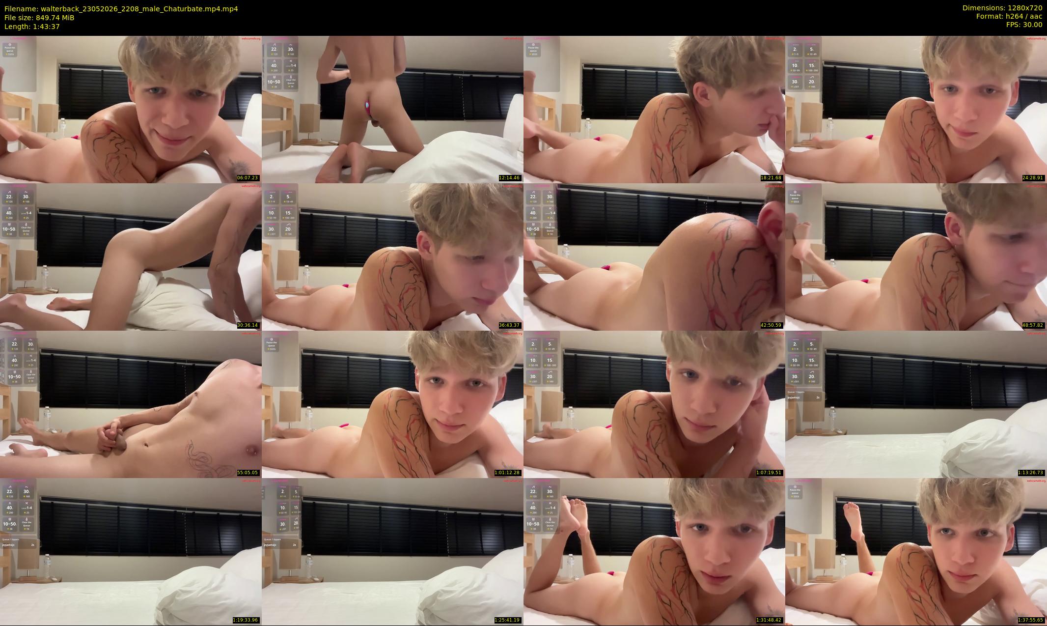walterback — 104 minute Chaturbate male cam show recording, 720p, May 23, 2026