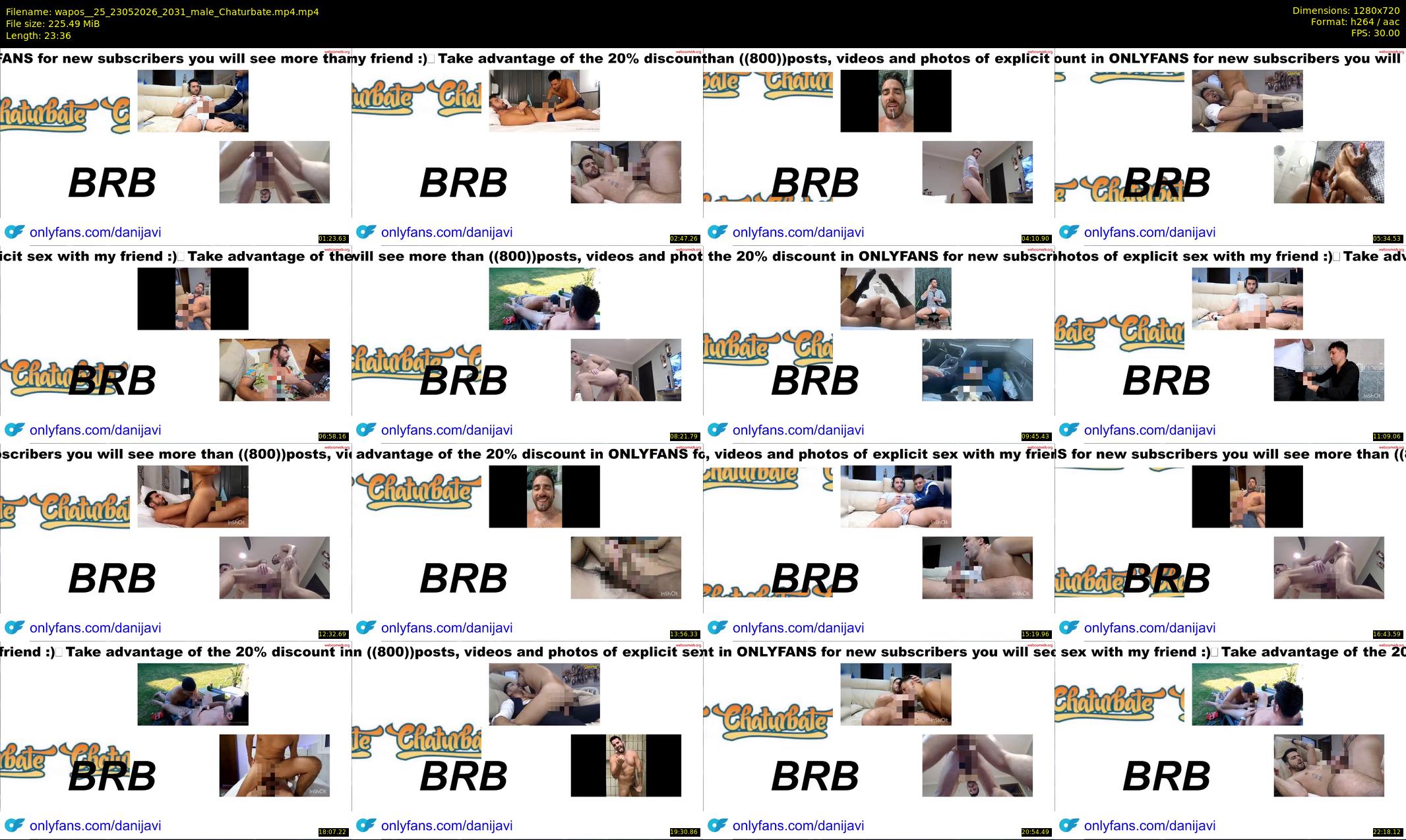 wapos__25 — 24 minute Chaturbate male cam show recording, 720p, May 23, 2026