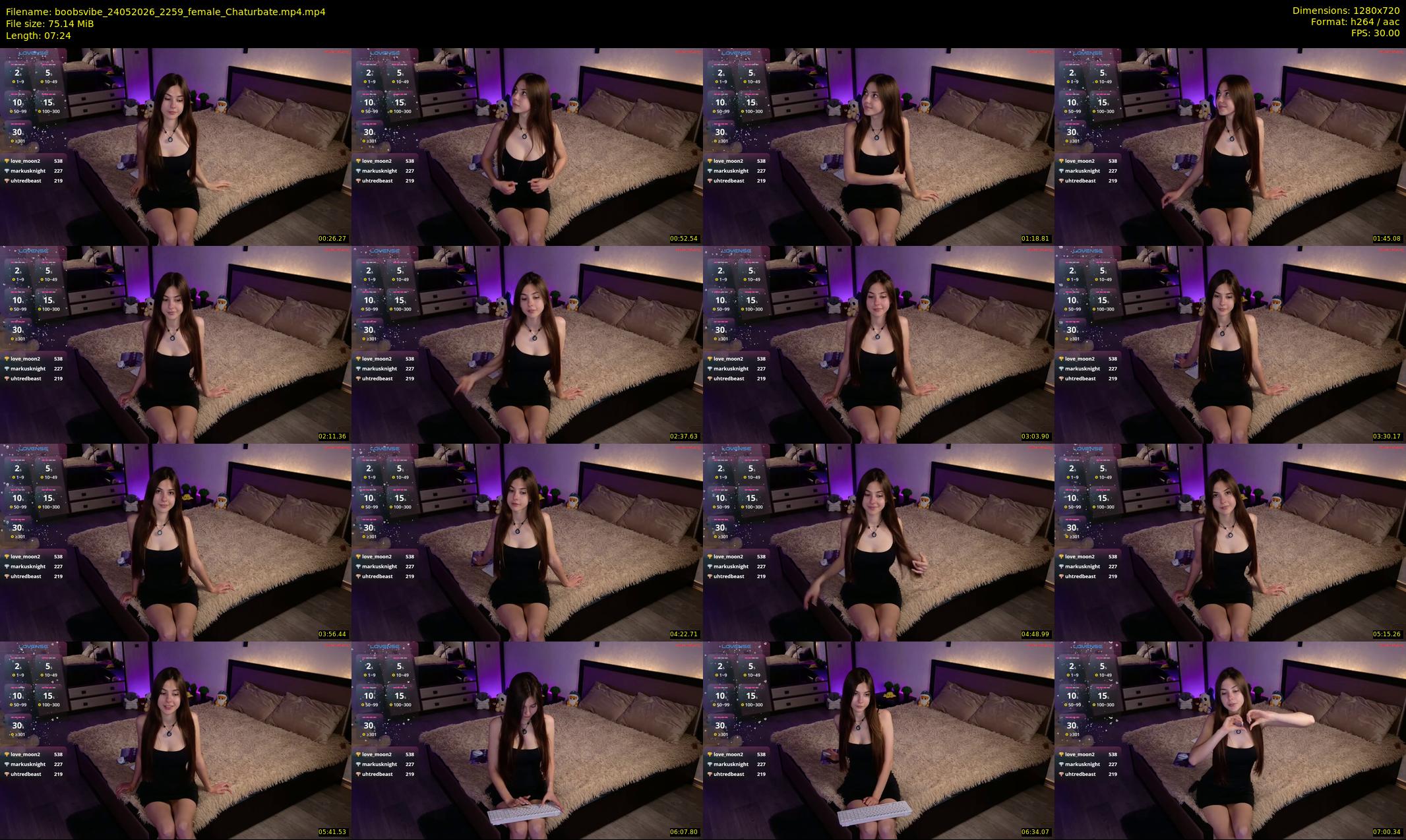 boobsvibe — 8 minute Chaturbate female cam show recording, 720p, May 24, 2026