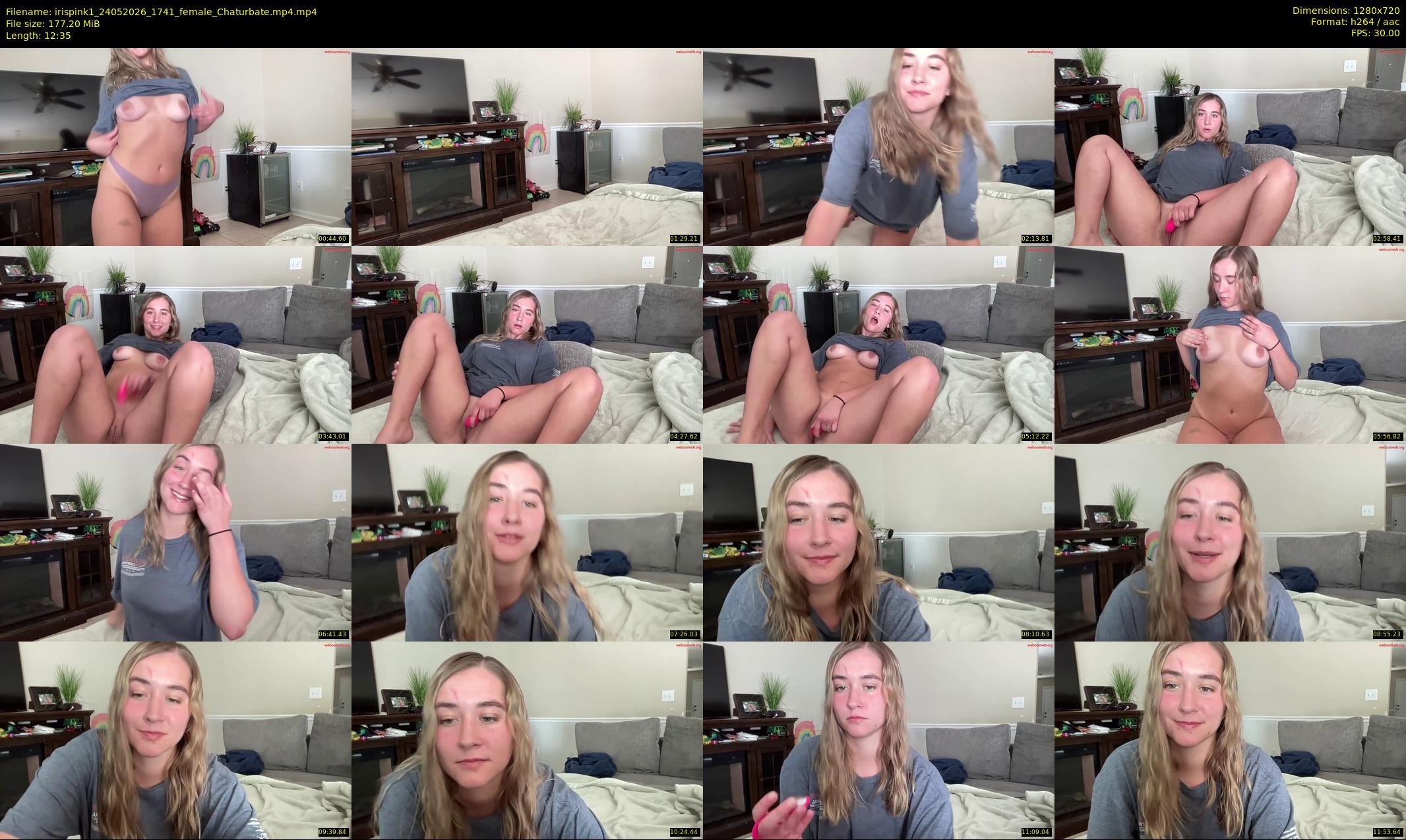 irispink1 — 13 minute Chaturbate female cam show recording, 720p, May 24, 2026
