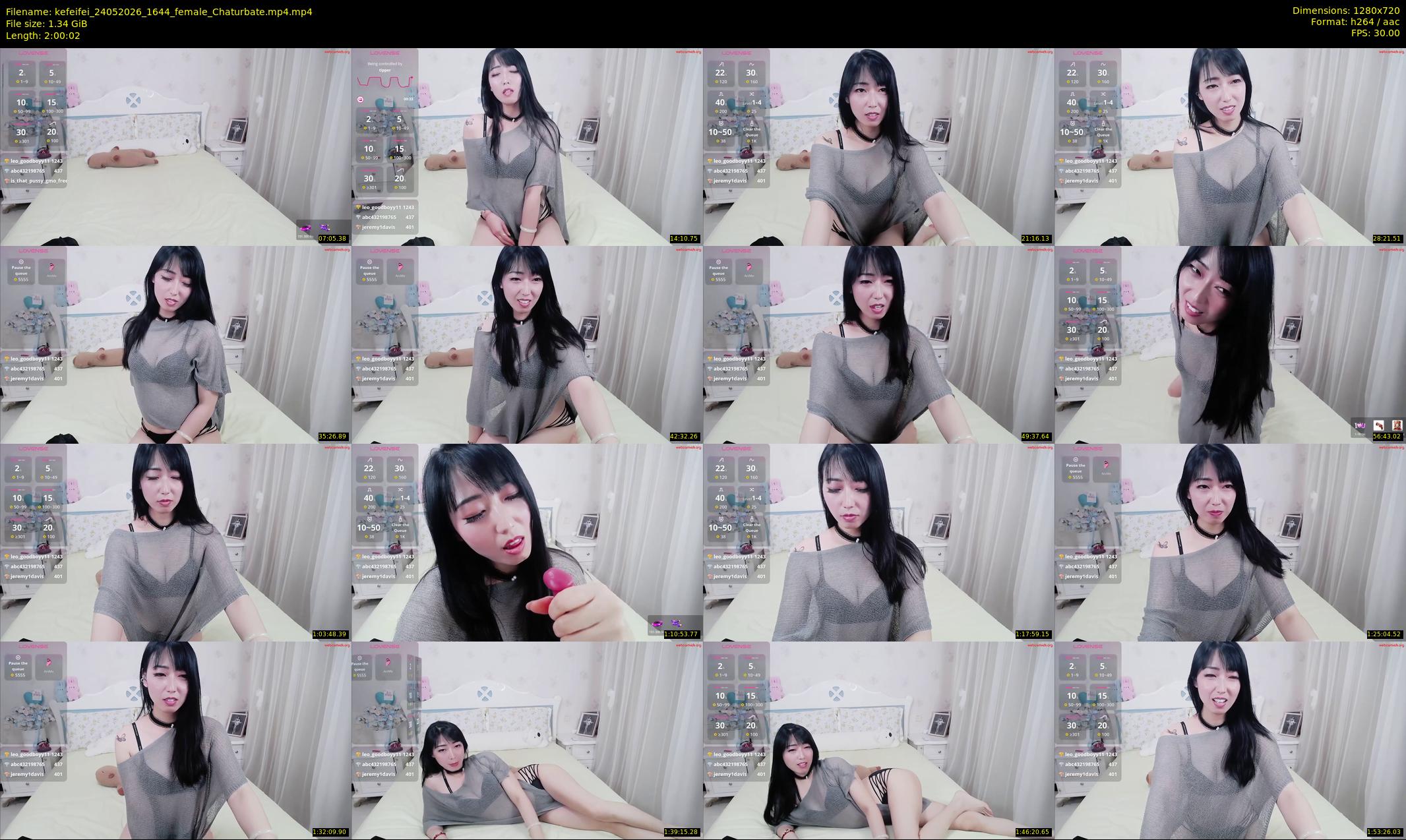 kefeifei — 121 minute Chaturbate female cam show recording, 720p, May 24, 2026