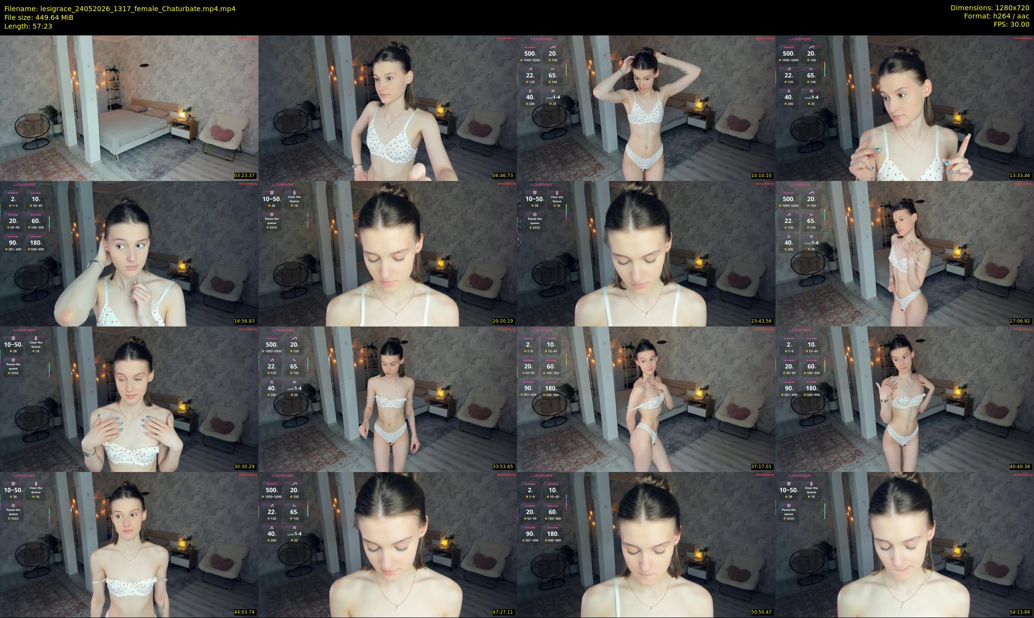 lesigrace — 58 minute Chaturbate female cam show recording, 720p, May 24, 2026