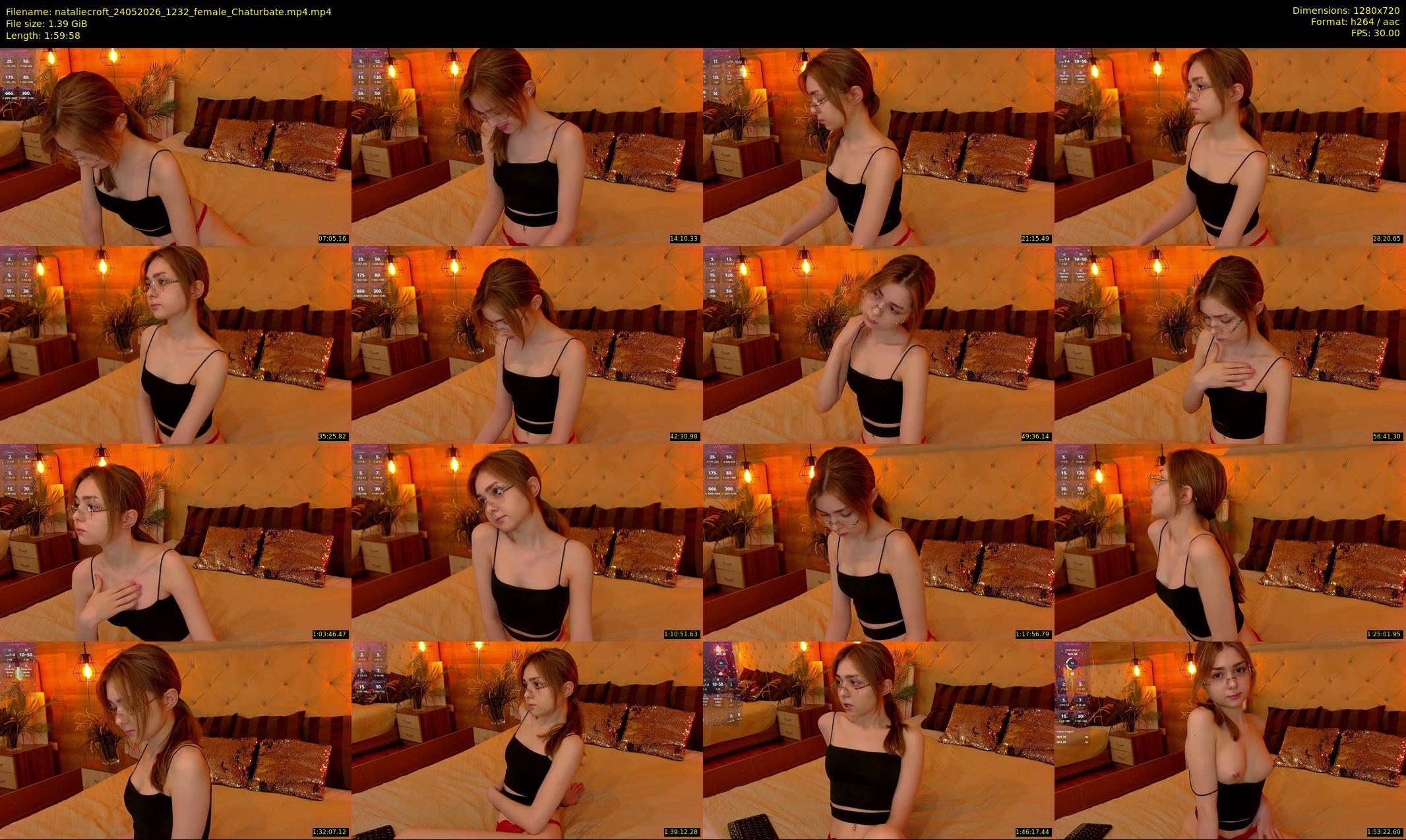 nataliecroft — 120 minute Chaturbate female cam show recording, 720p, May 24, 2026