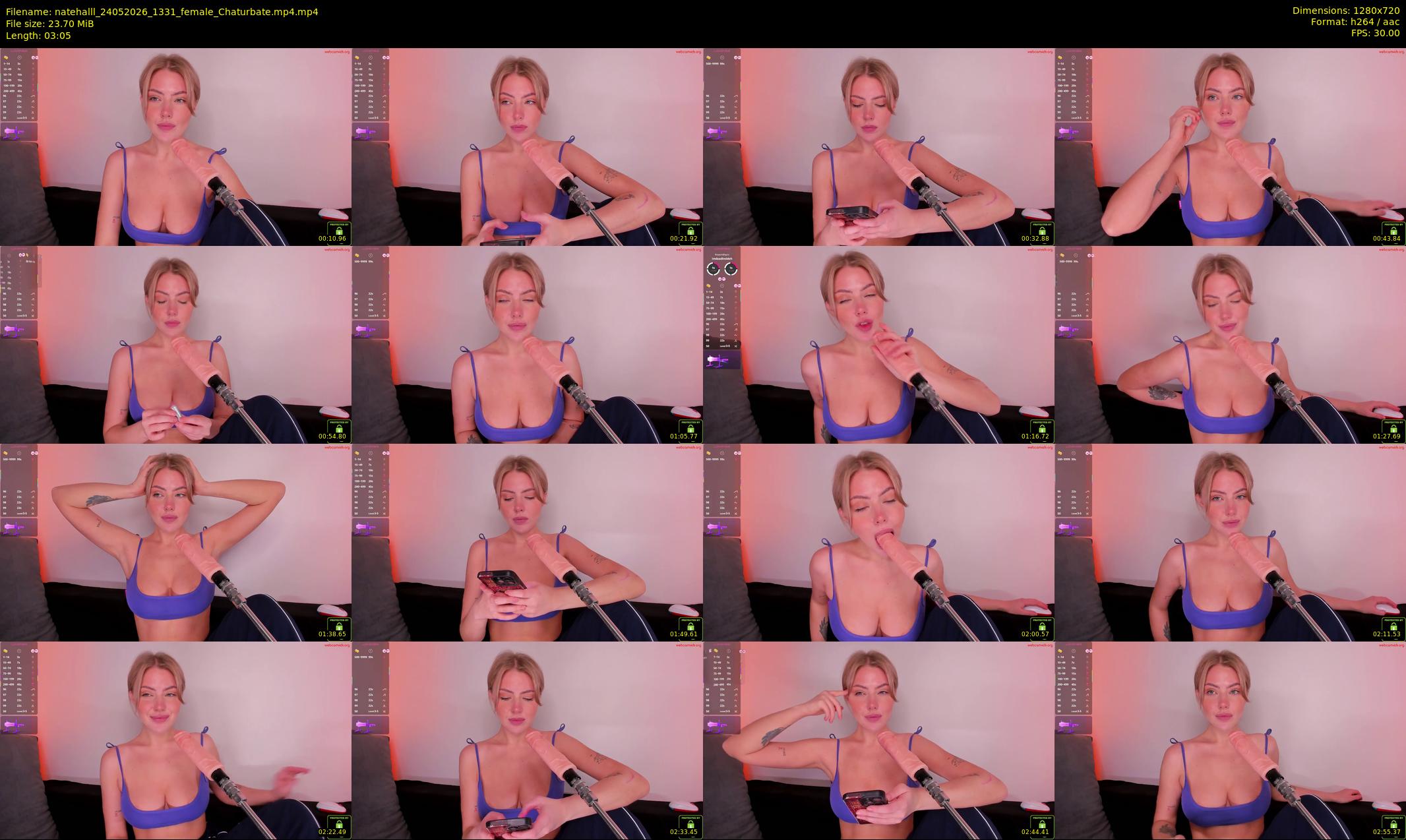 natehalll — 4 minute Chaturbate female cam show recording, 720p, May 24, 2026