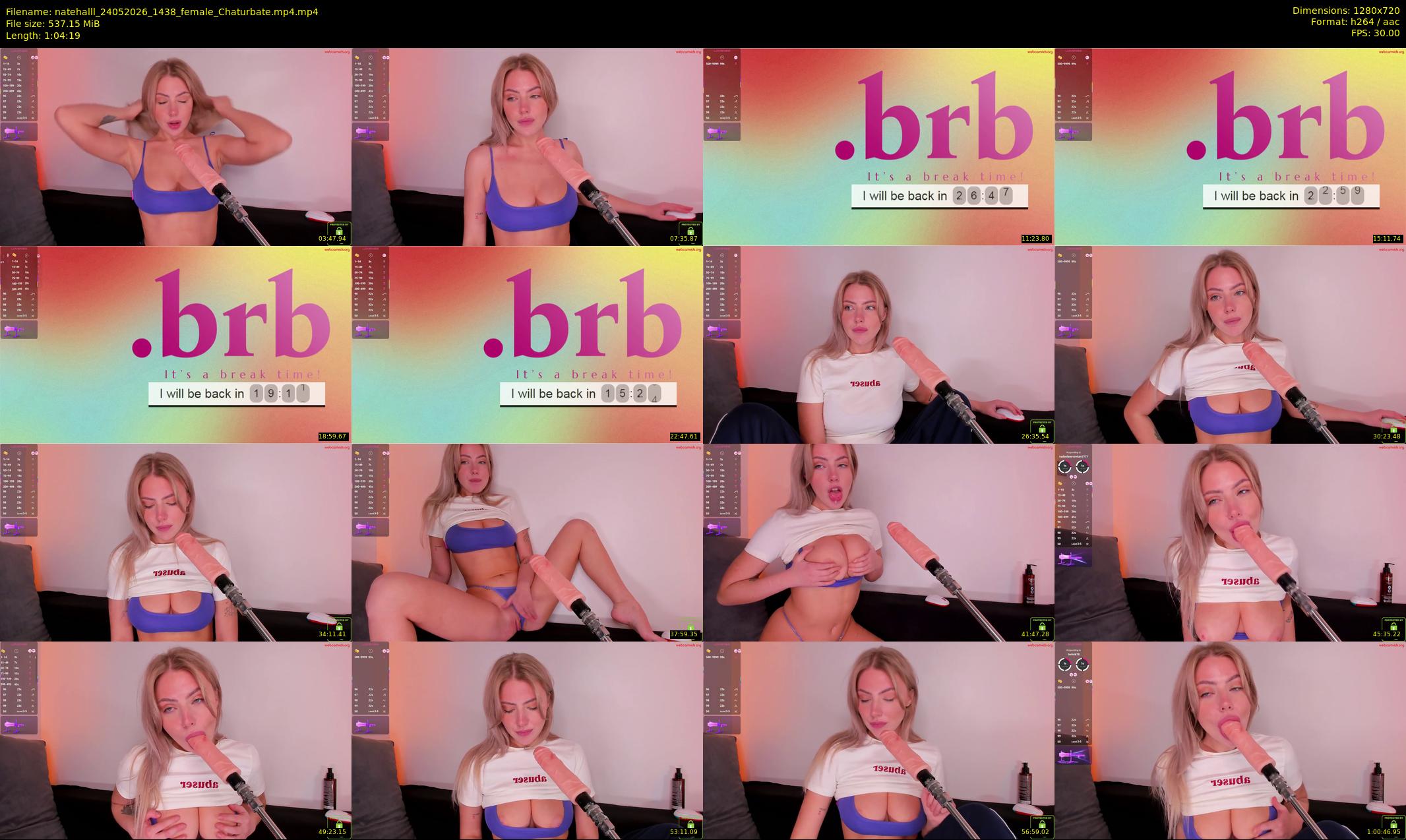 natehalll — 65 minute Chaturbate female cam show recording, 720p, May 24, 2026