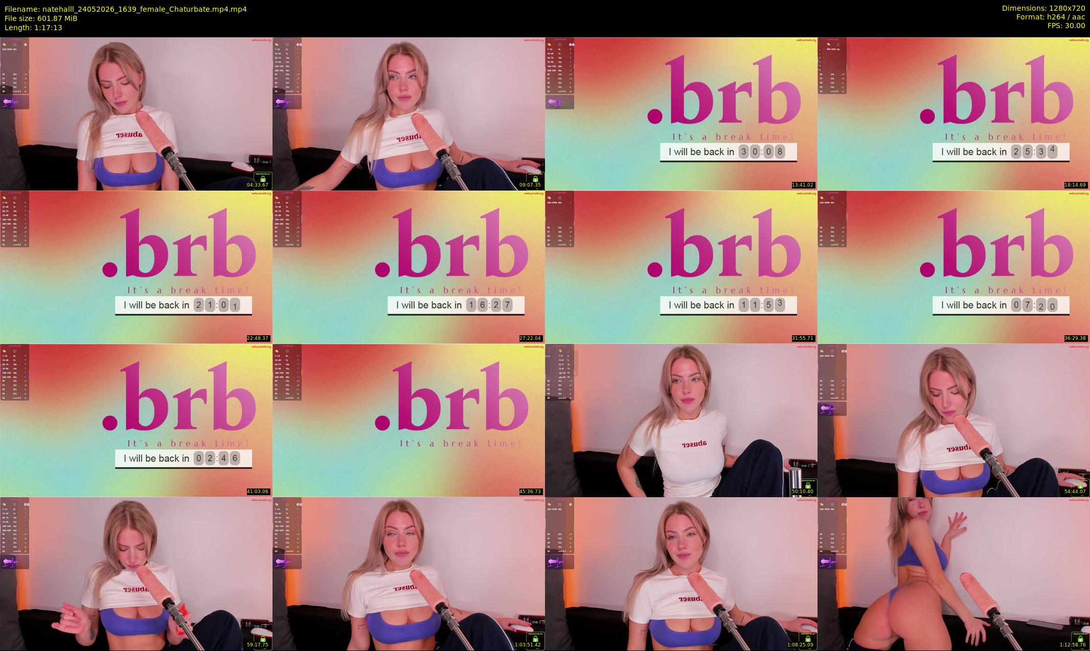 natehalll — 78 minute Chaturbate female cam show recording, 720p, May 24, 2026