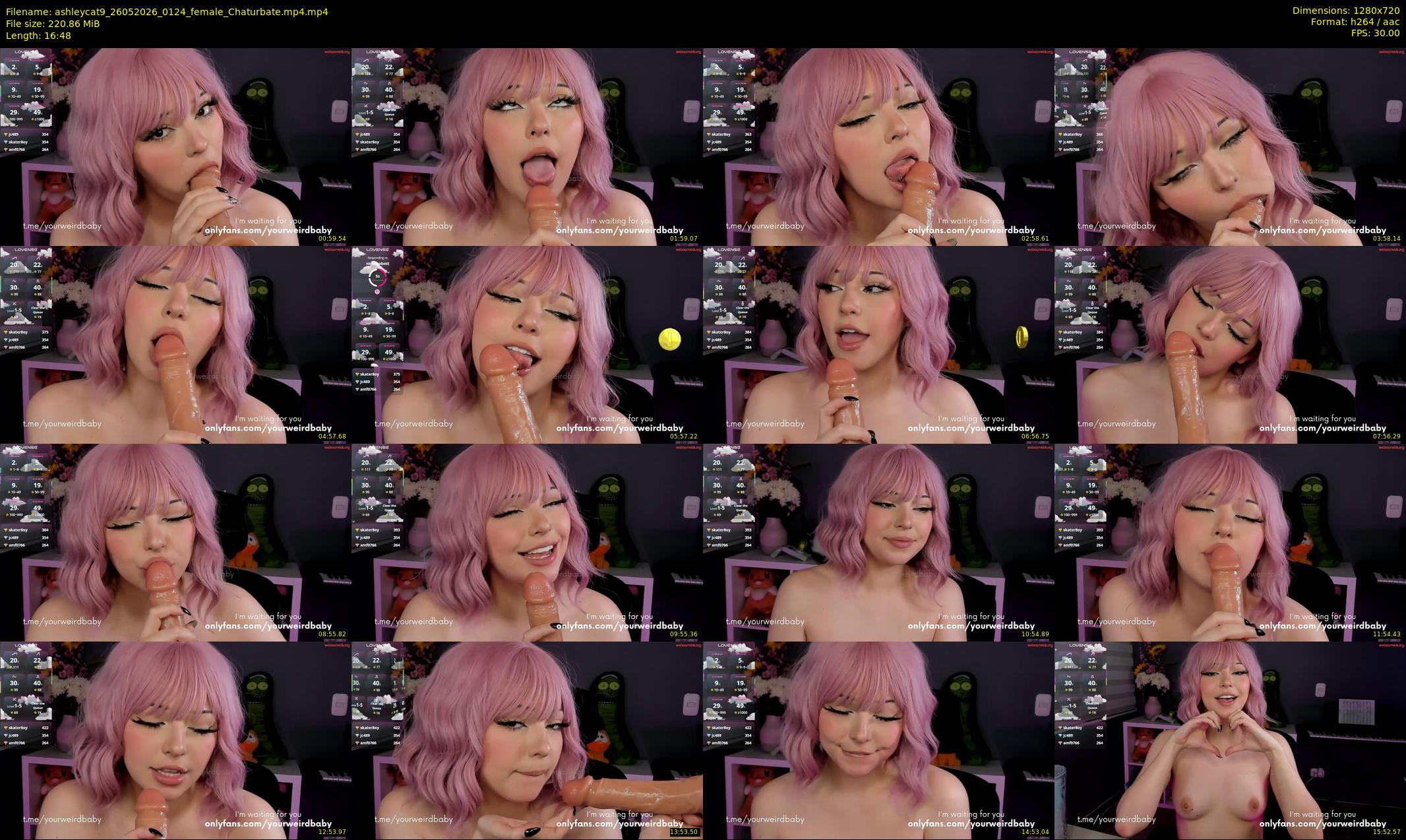 ashleycat9 — 17 minute Chaturbate female cam show recording, 720p, May 26, 2026