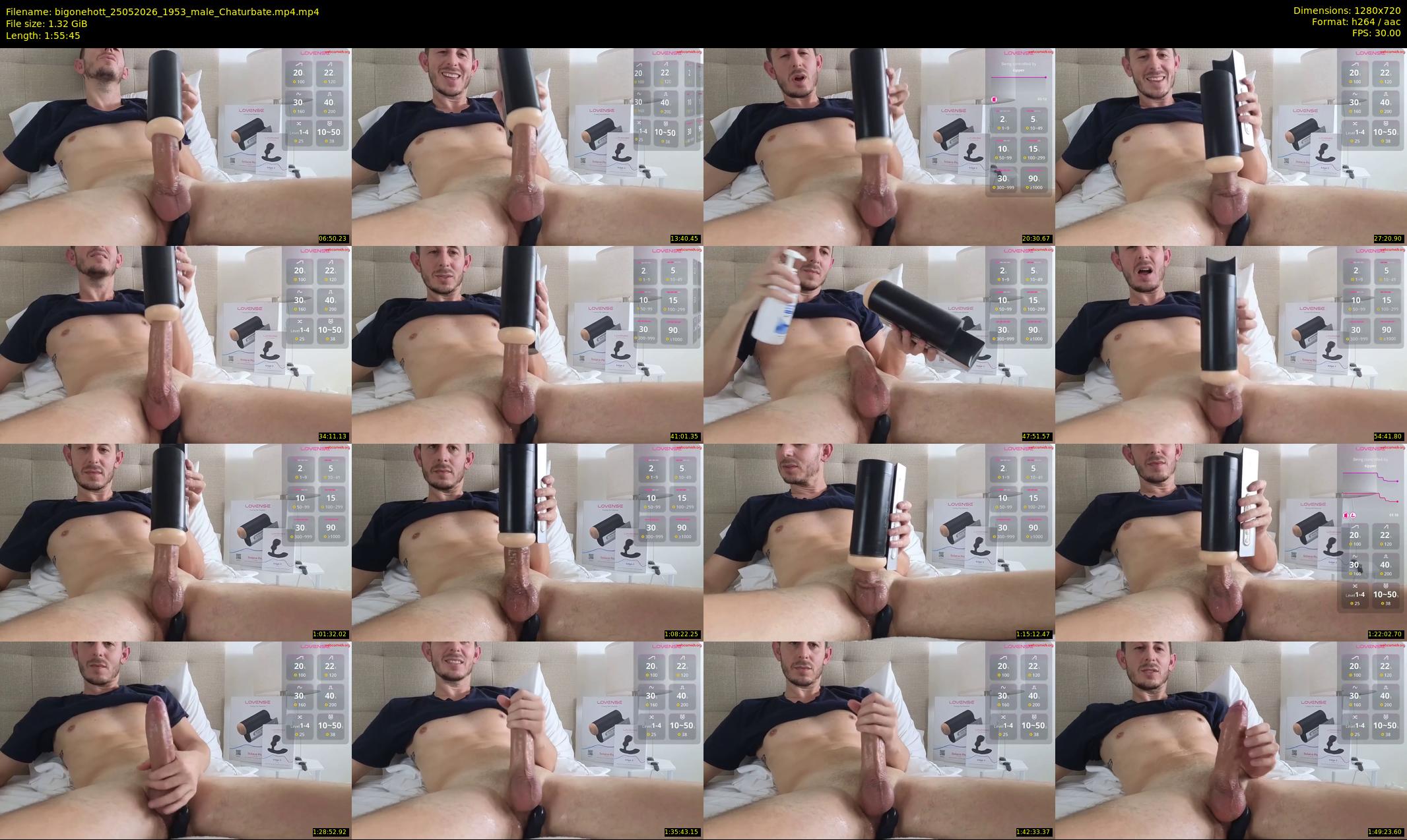 bigonehott — 116 minute Chaturbate male cam show recording, 720p, May 25, 2026