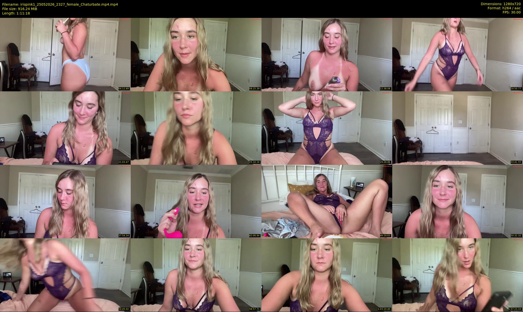 irispink1 — 72 minute Chaturbate female cam show recording, 720p, May 25, 2026