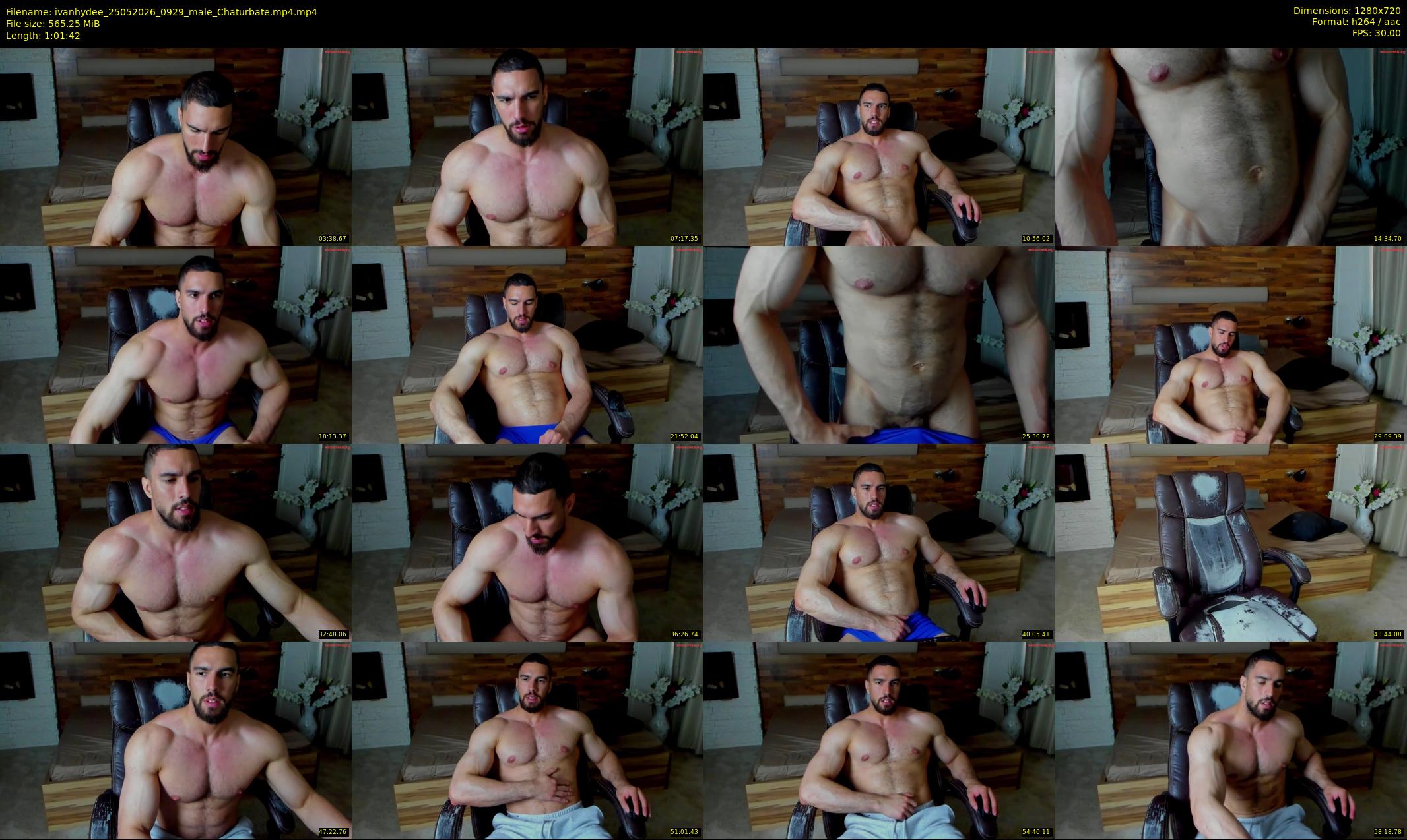 ivanhydee — 62 minute Chaturbate male cam show recording, 720p, May 25, 2026