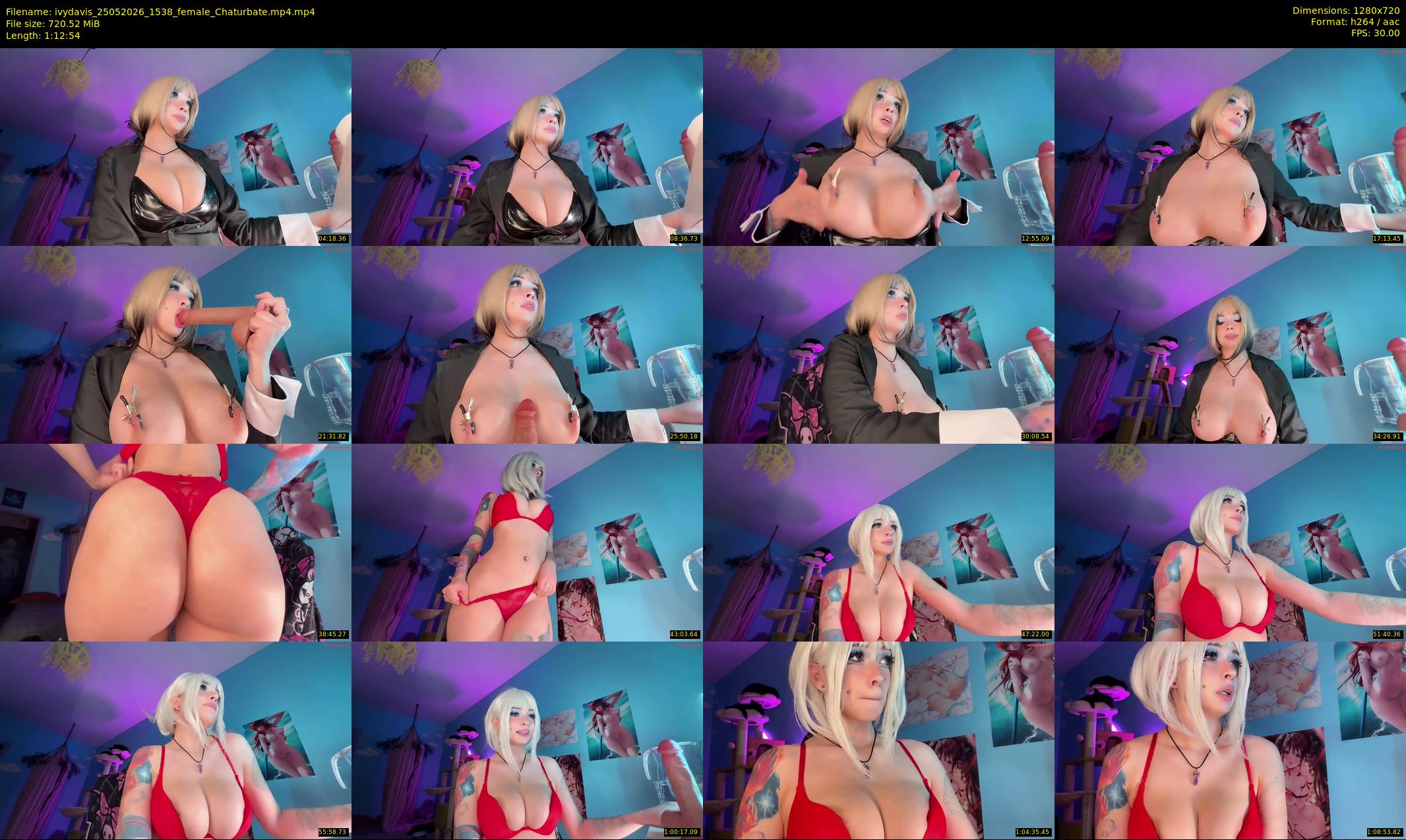 ivydavis — 73 minute Chaturbate female cam show recording, 720p, May 25, 2026