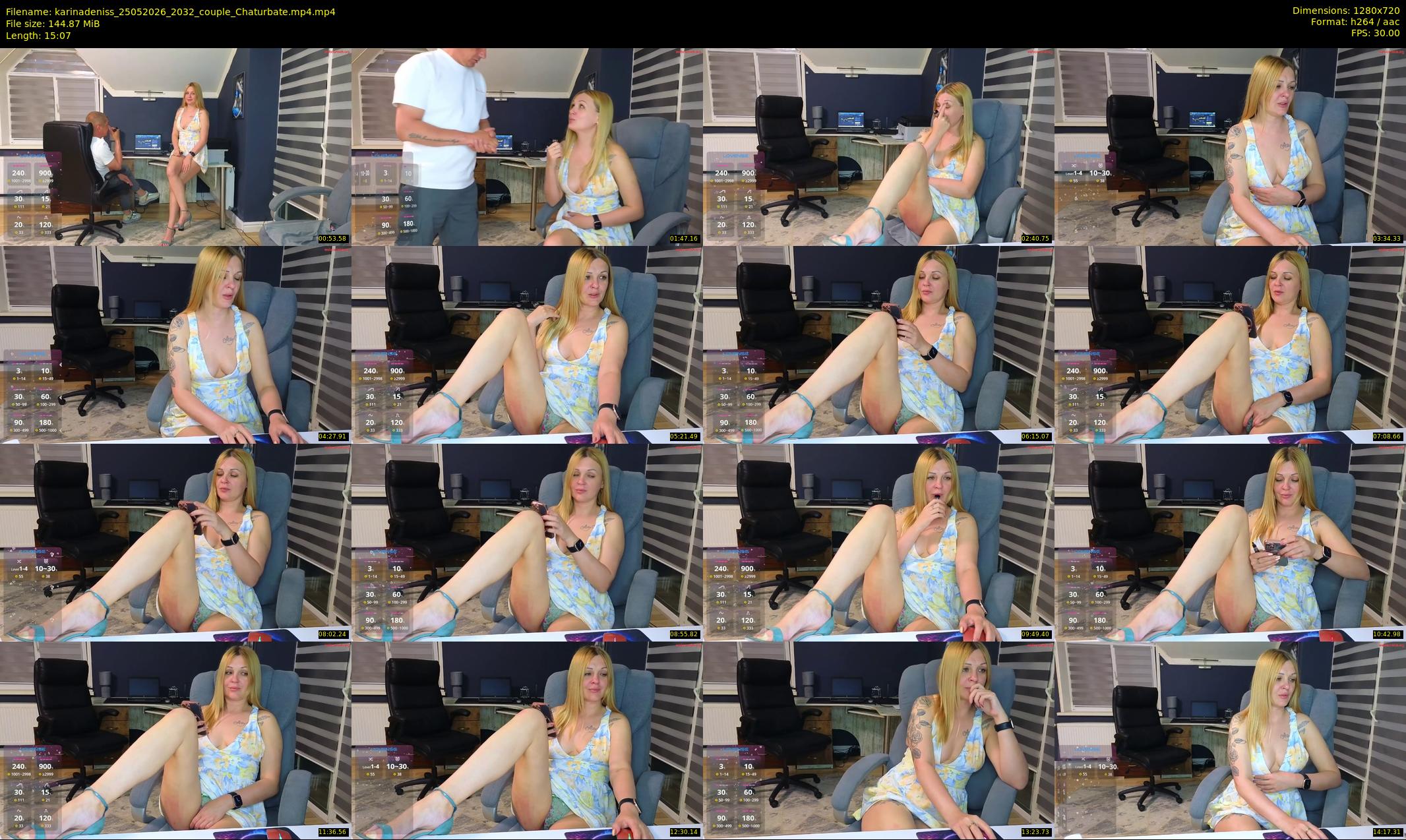 karinadeniss — 16 minute Chaturbate couple cam show recording, 720p, May 25, 2026