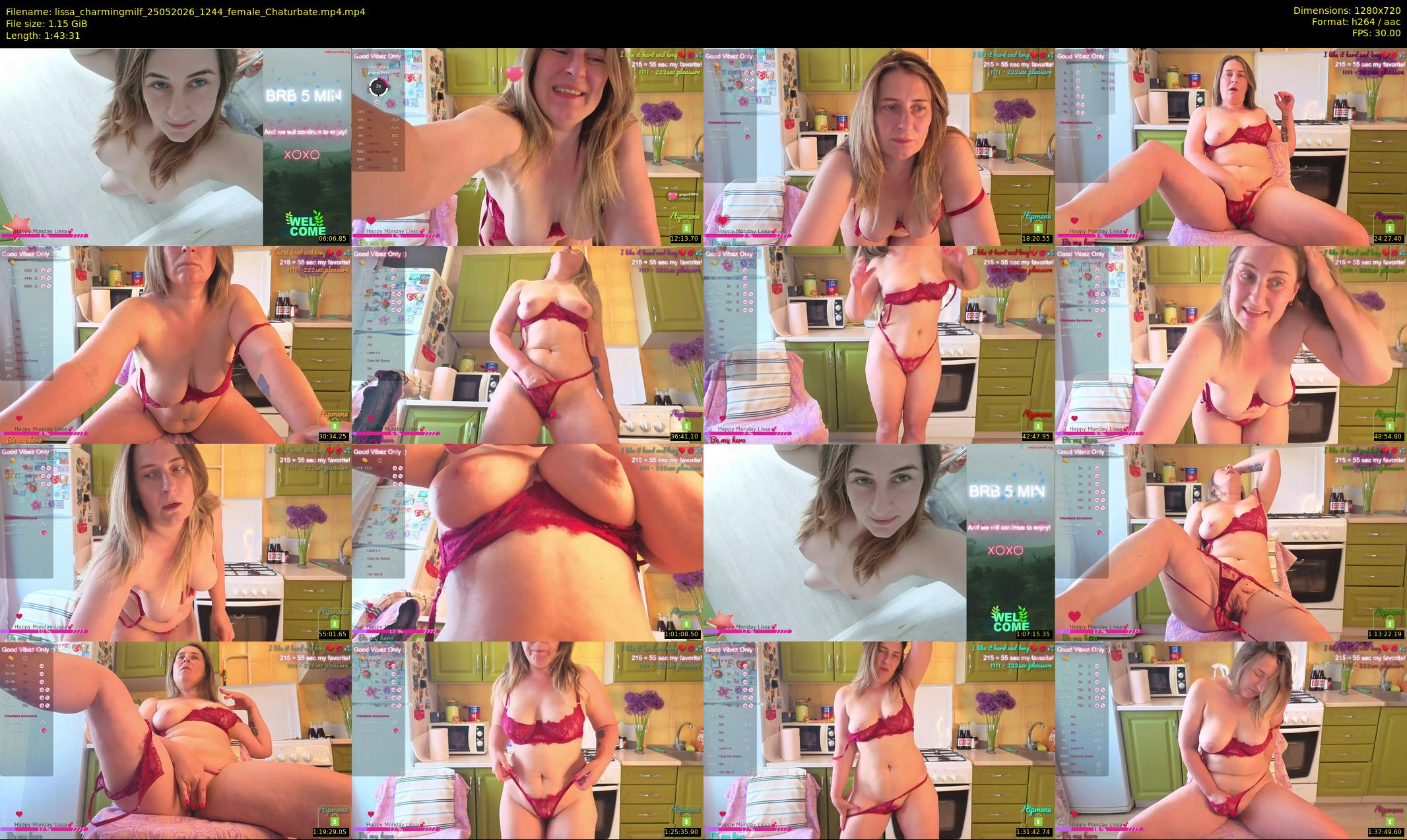 lissa_charmingmilf — 104 minute Chaturbate female cam show recording, 720p, May 25, 2026
