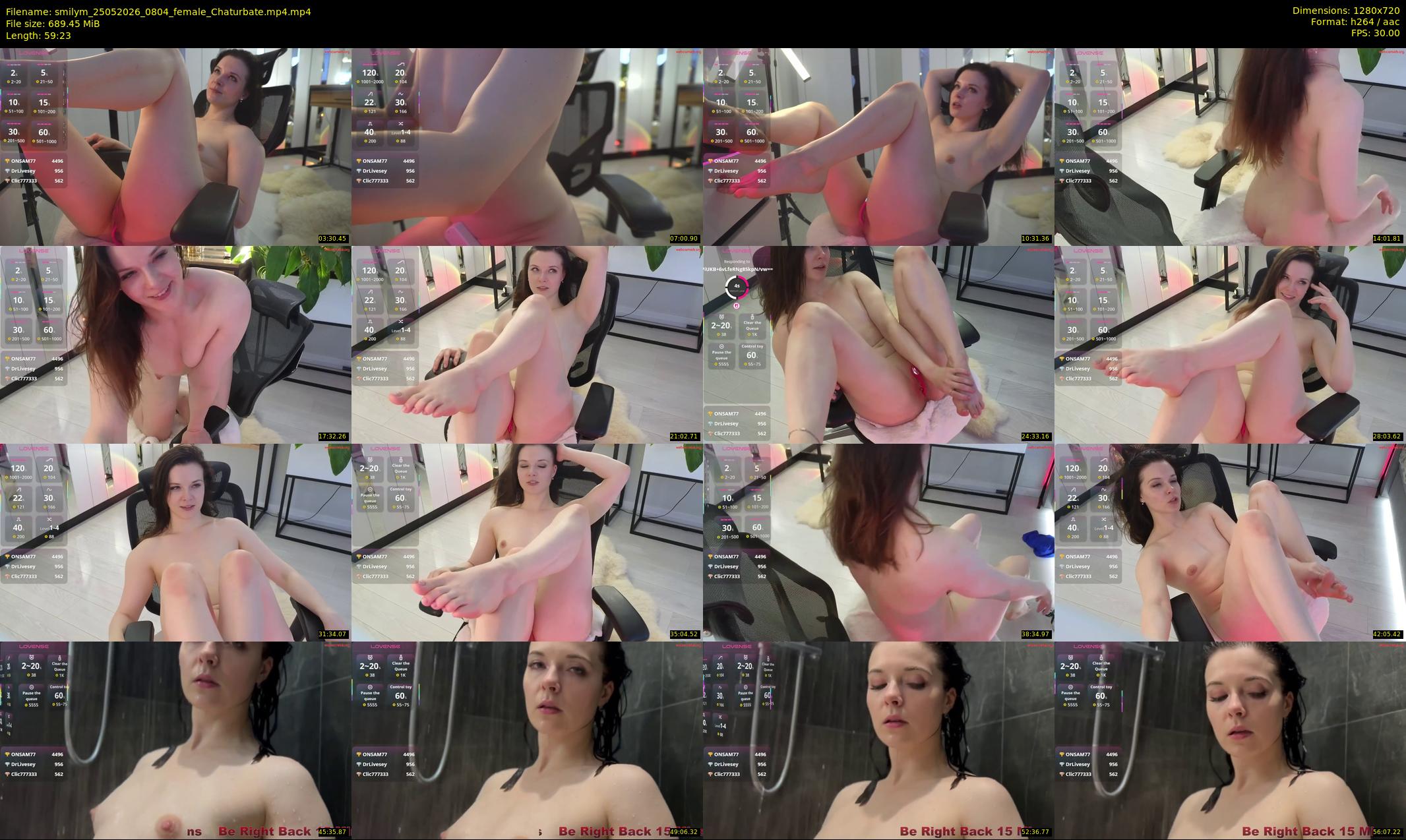smilym — 60 minute Chaturbate female cam show recording, 720p, May 25, 2026