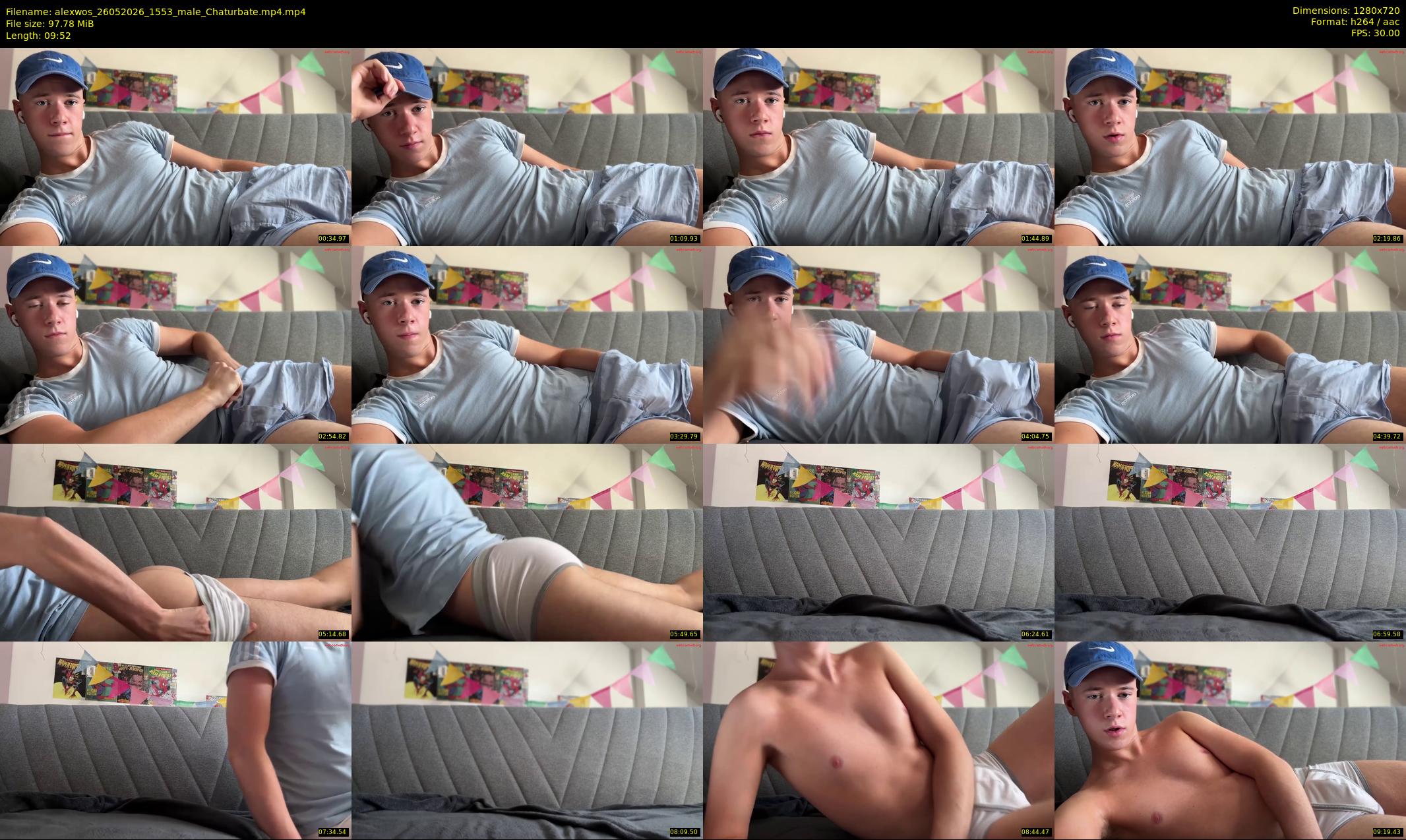 alexwos — 10 minute Chaturbate male cam show recording, 720p, May 26, 2026