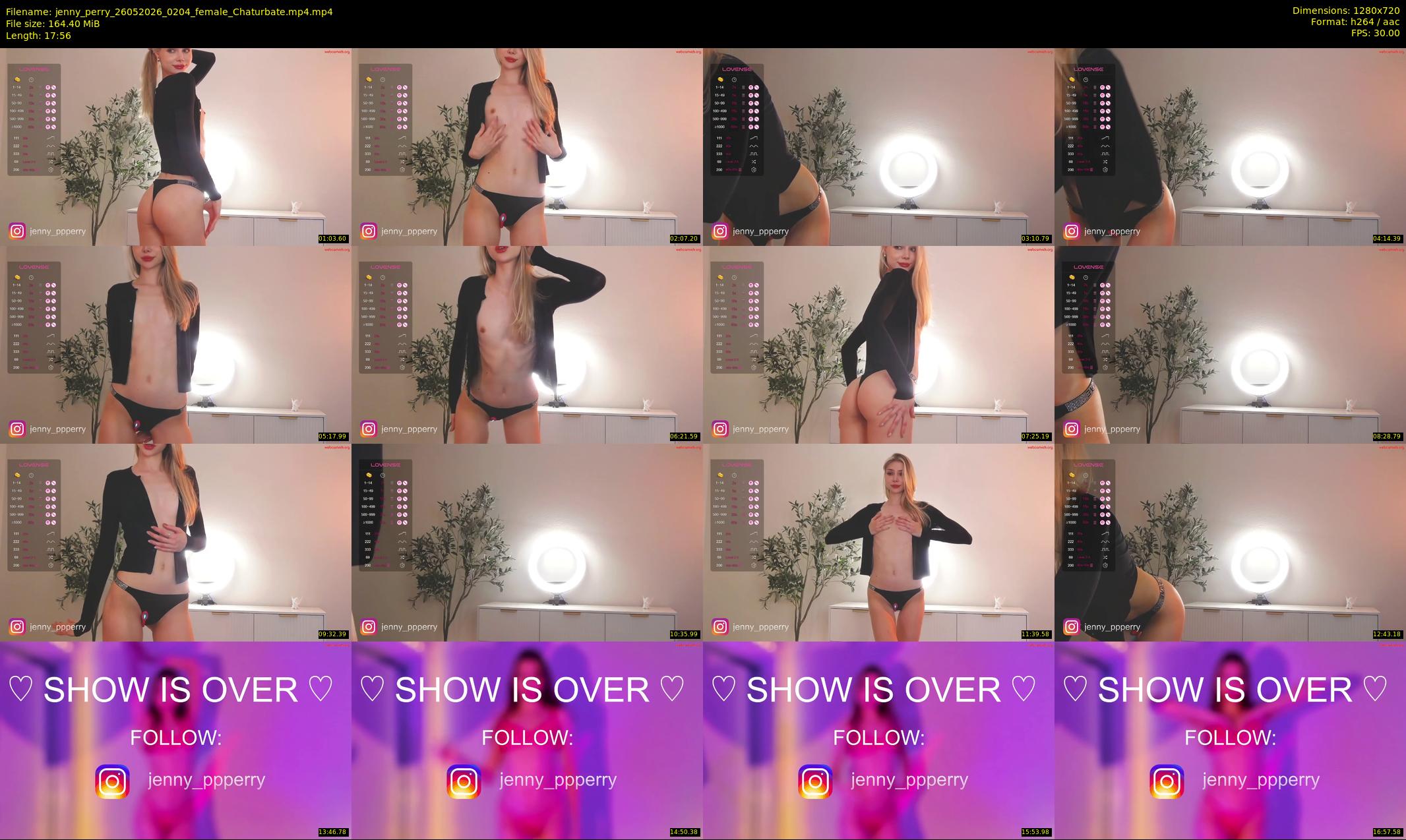 jenny_perry — 18 minute Chaturbate female cam show recording, 720p, May 26, 2026