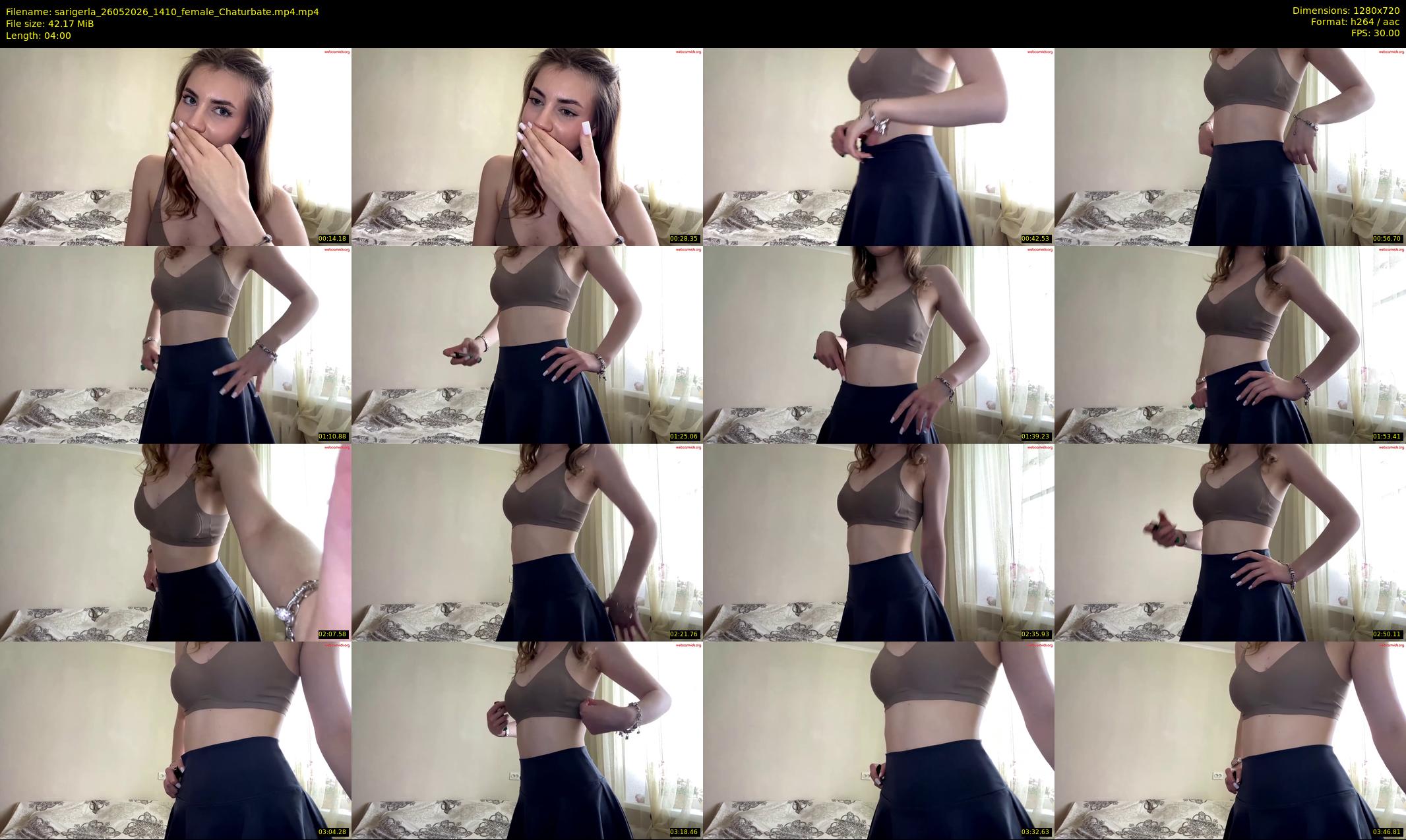 sarigerla — 4 minute Chaturbate female cam show recording, 720p, May 26, 2026