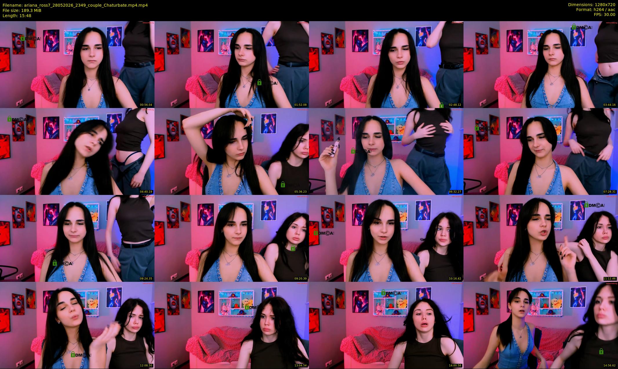 ariana_ross7 — 16 minute Chaturbate couple cam show recording, 720p, May 28, 2026
